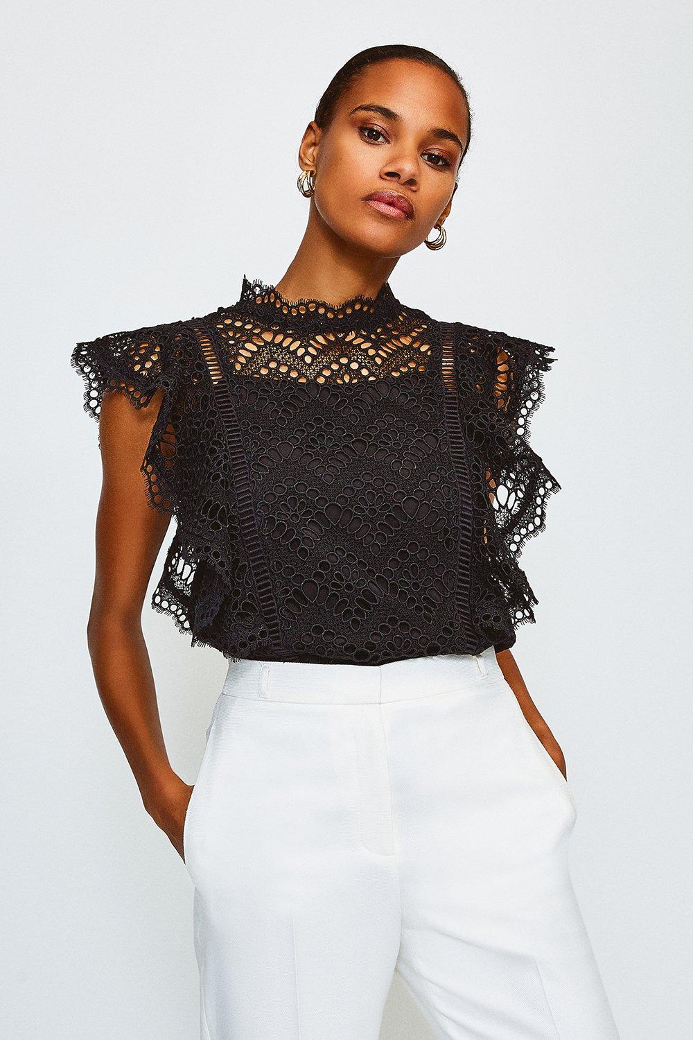 karen millen black top