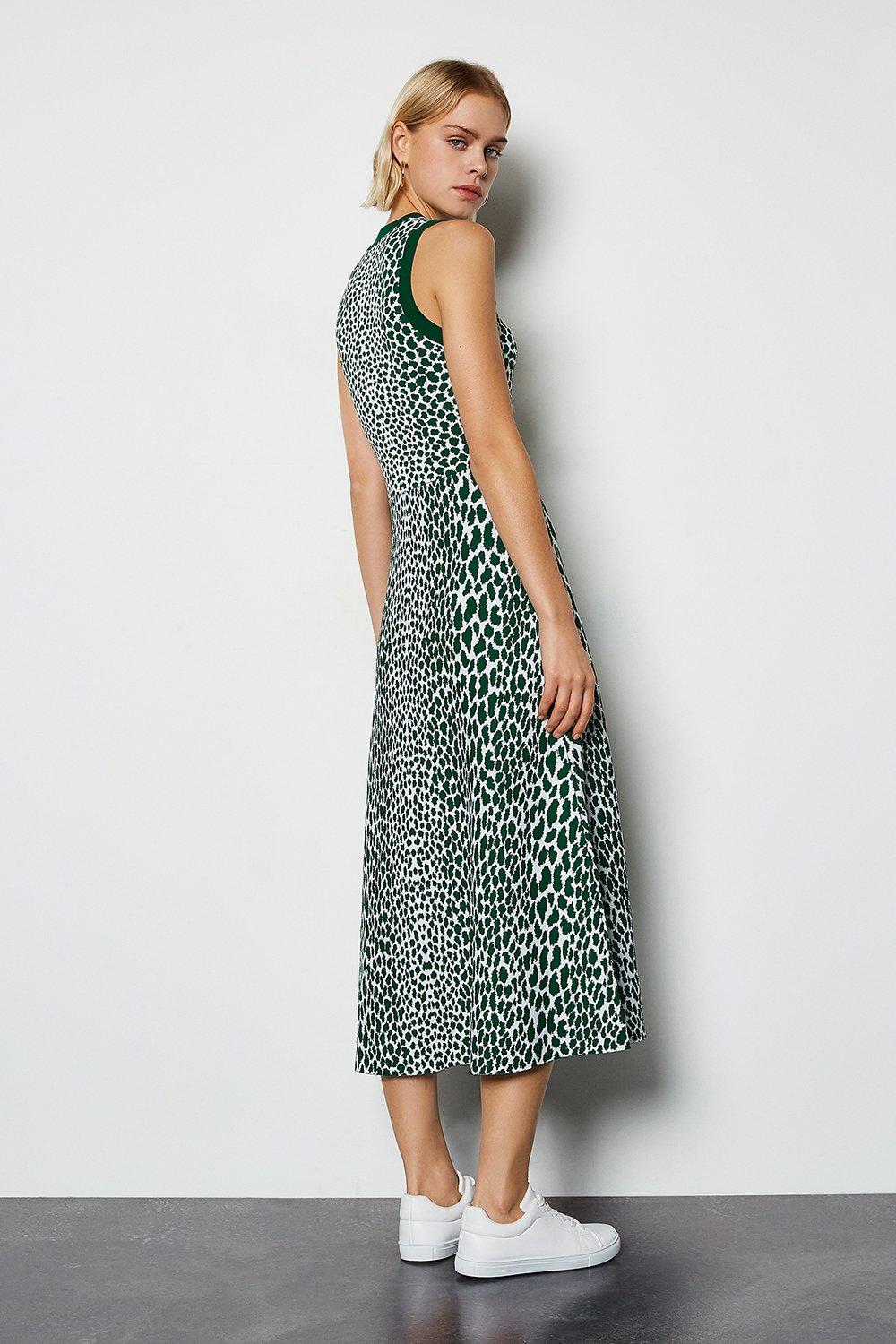 Leopard lace midi 2024 dress karen millen