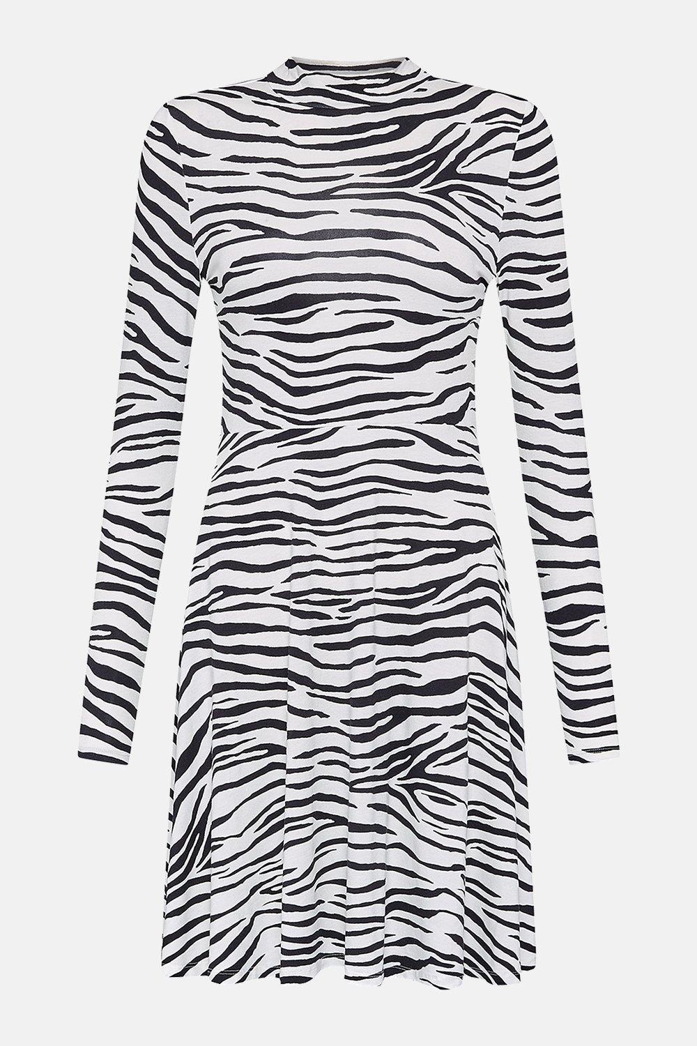 karen millen zebra print shirt dress