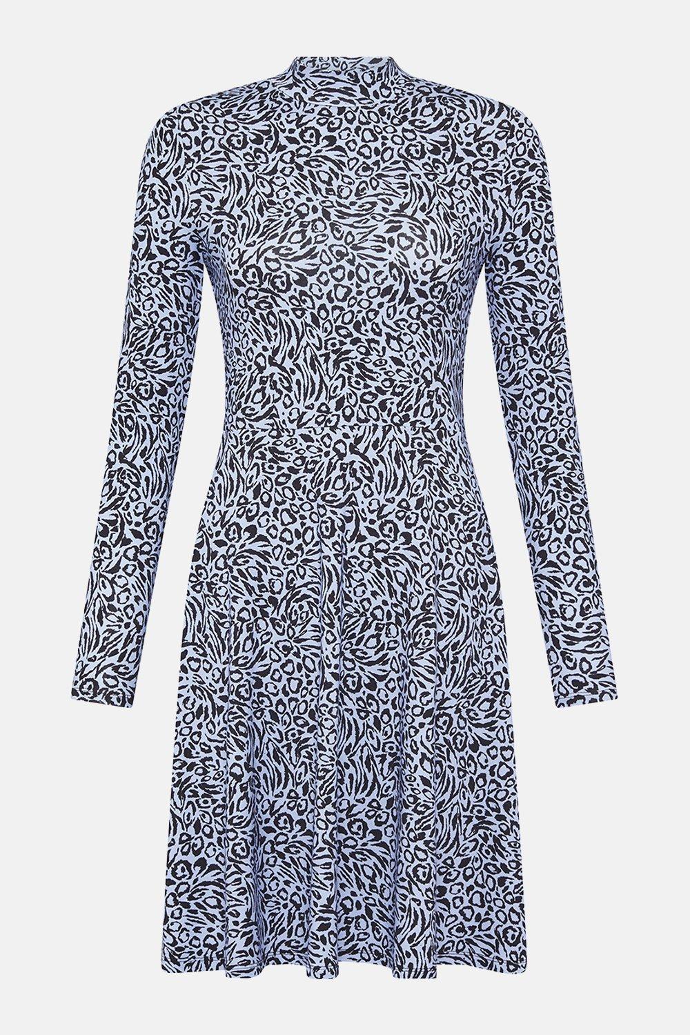 leopard jersey dress