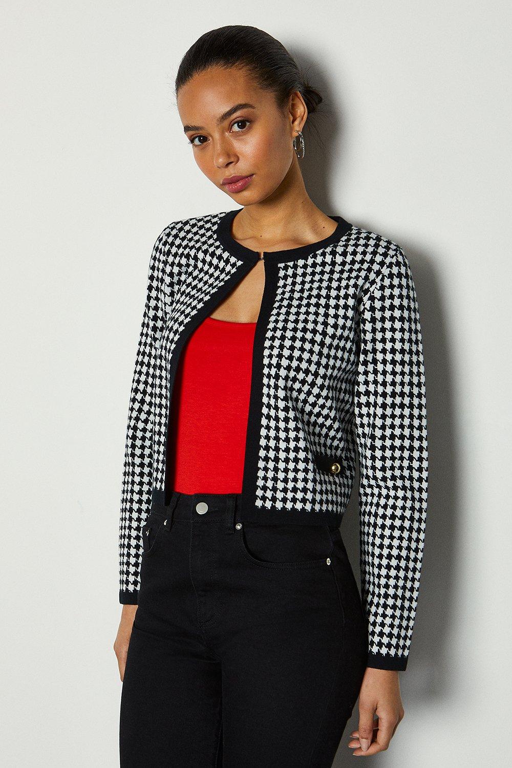 karen millen houndstooth dress
