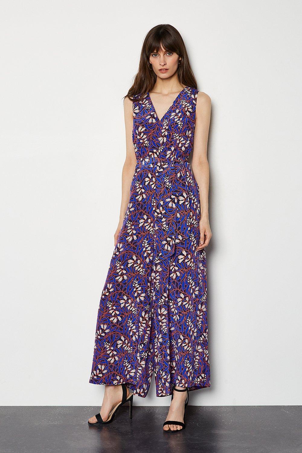 silk floral jumpsuit