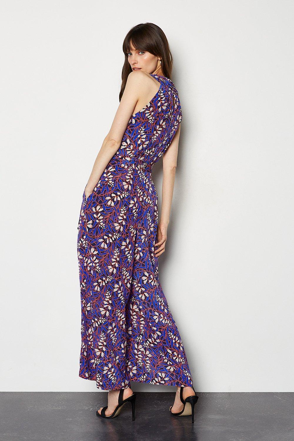 karen millen floral silk jumpsuit