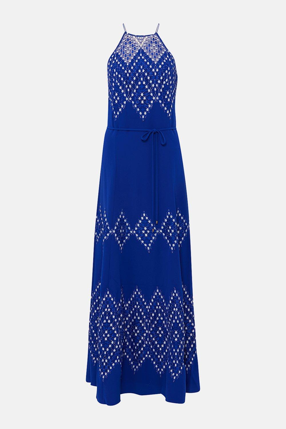 karen millen blue lace dress