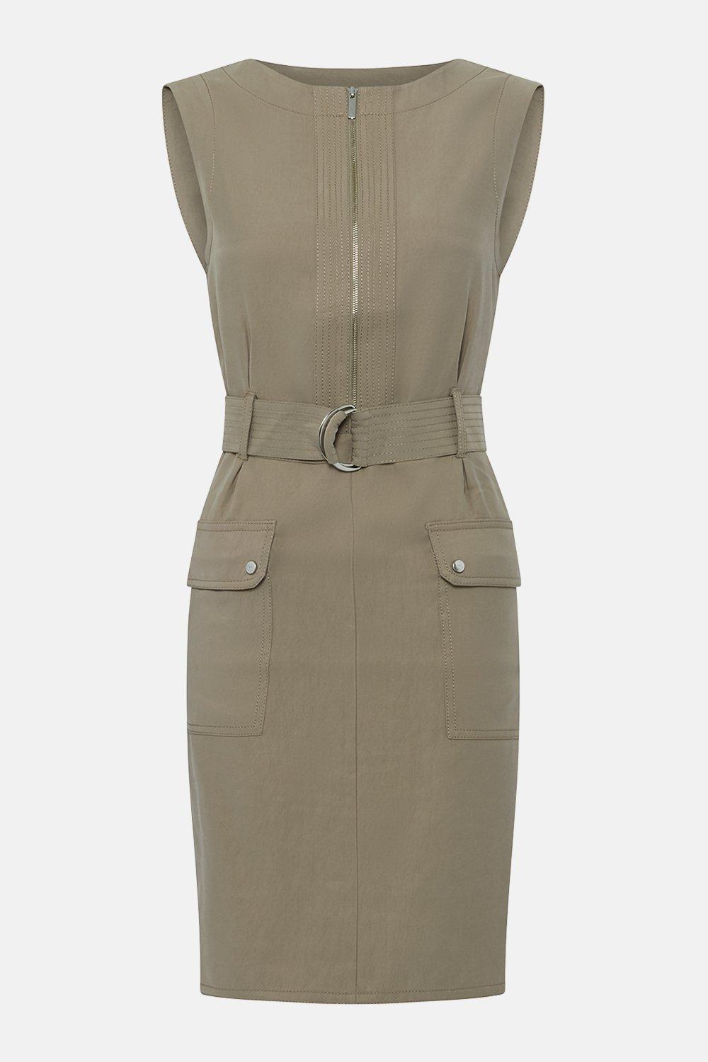 karen millen khaki utility dress