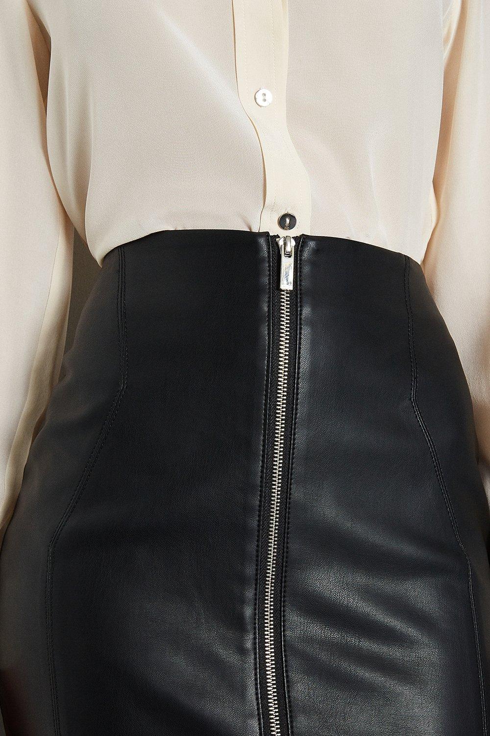 karen millen leather pencil skirt