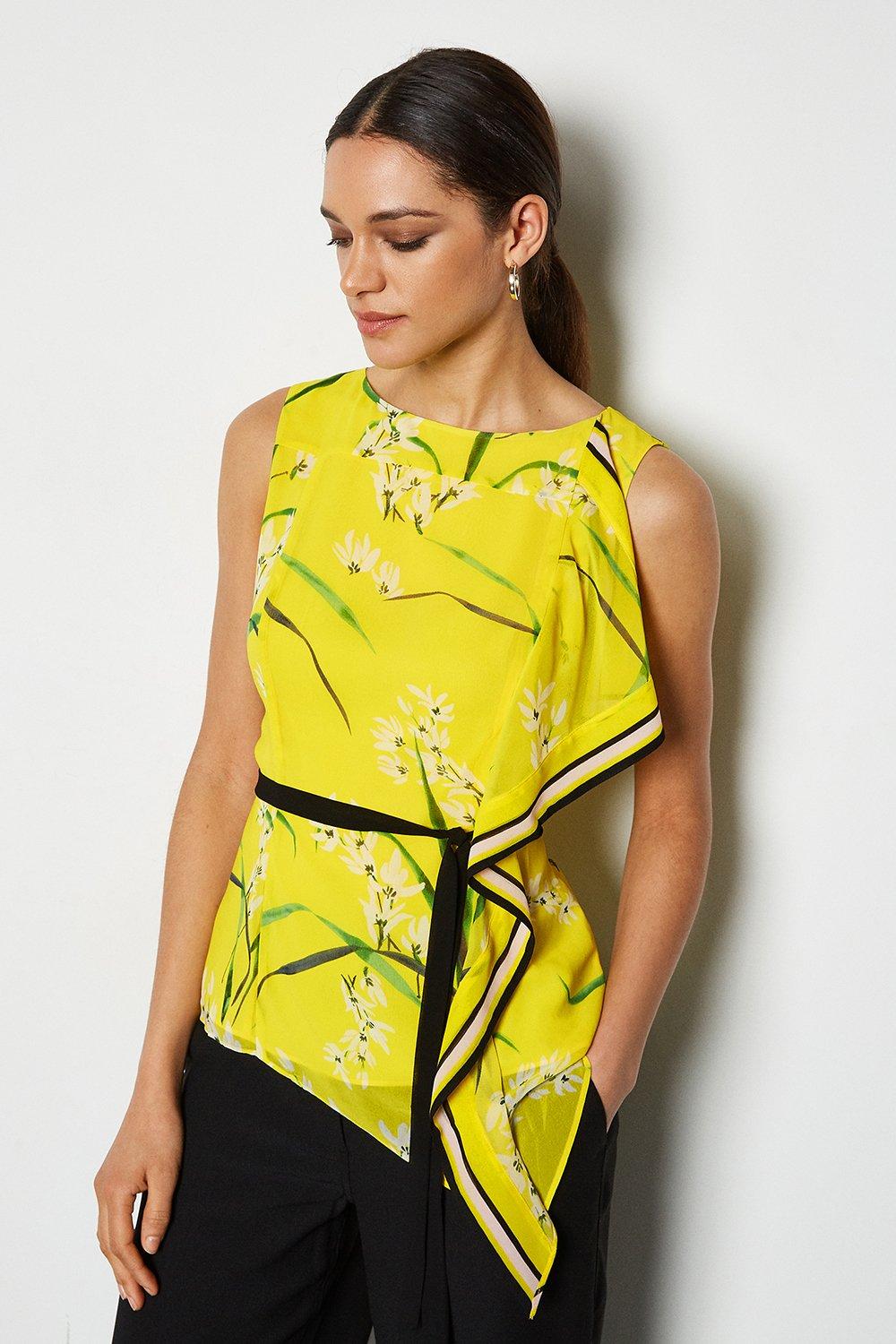 karen millen yellow floral dress