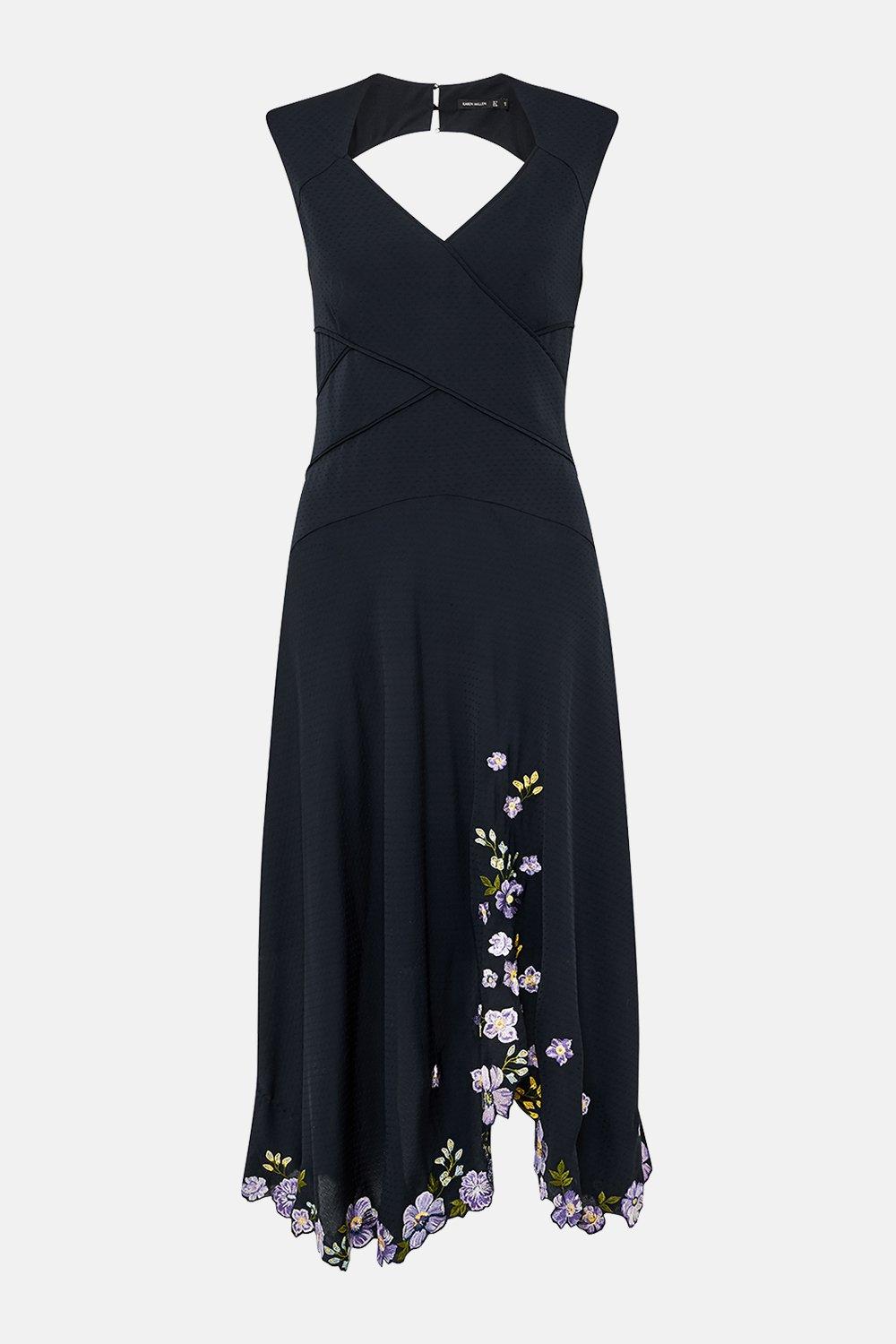 karen millen floral embroidered dress