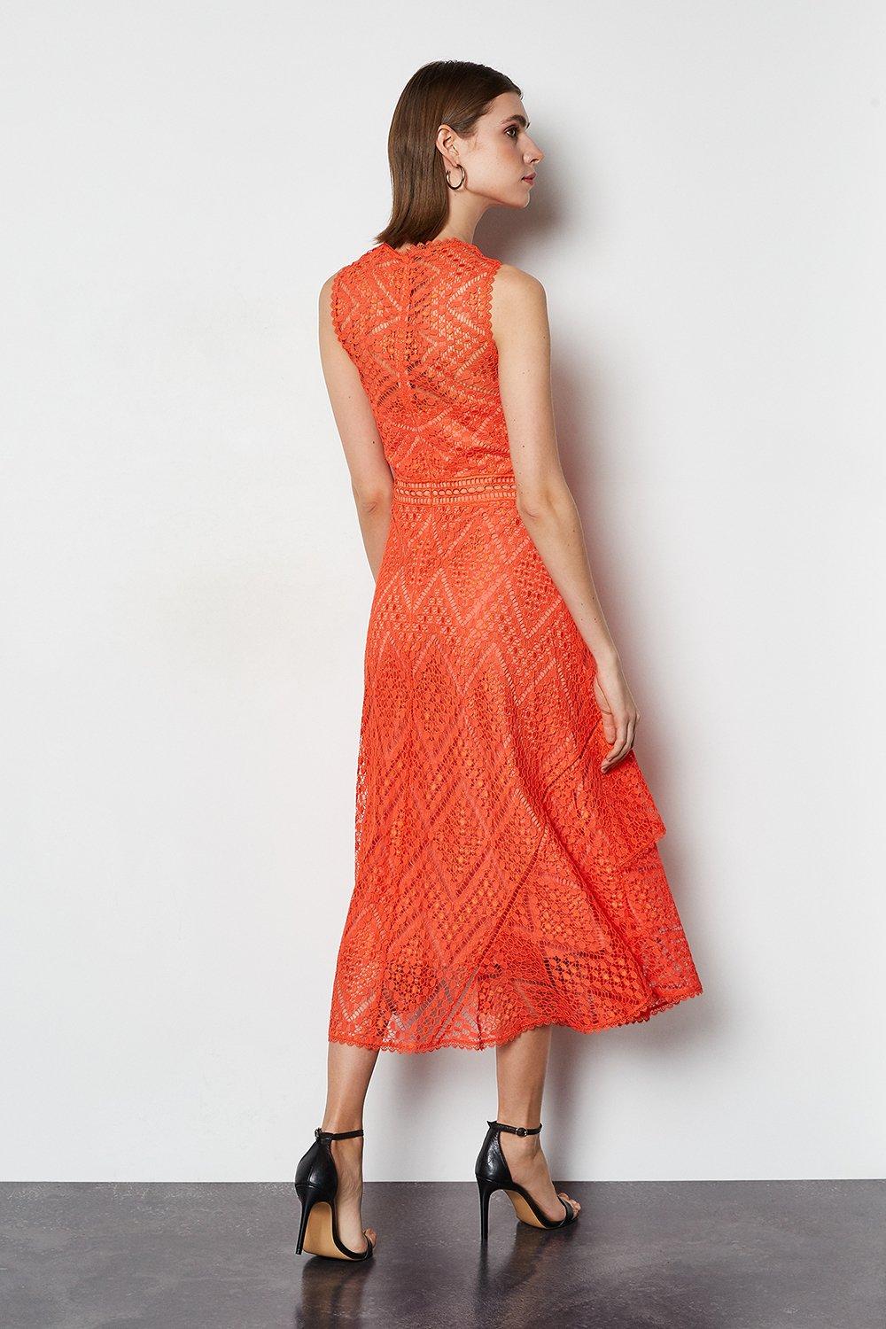 karen millen dress coral