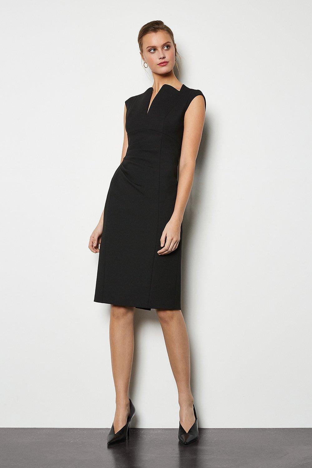 karen millen slashed neckline dress