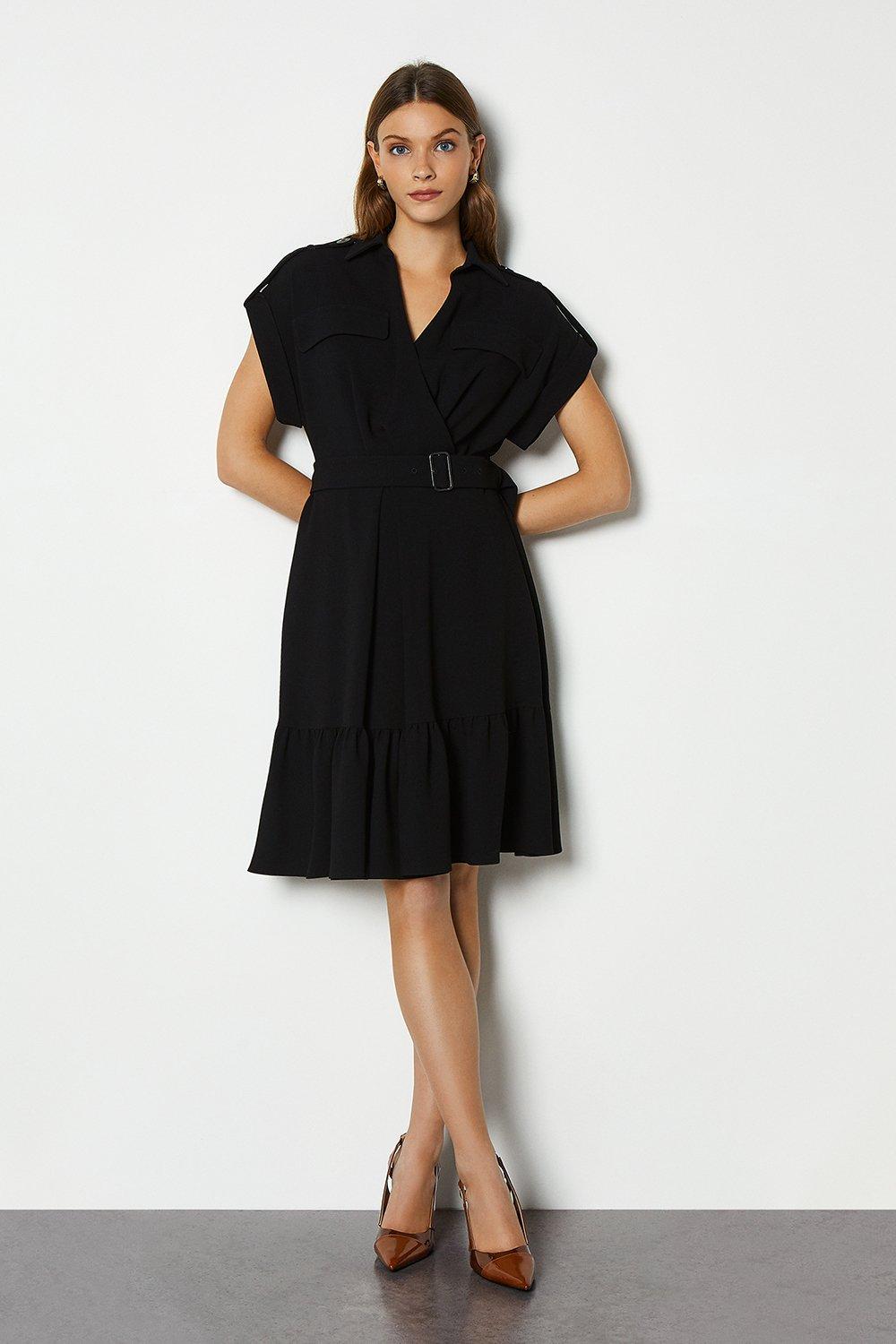 karen millen a line wrap dress