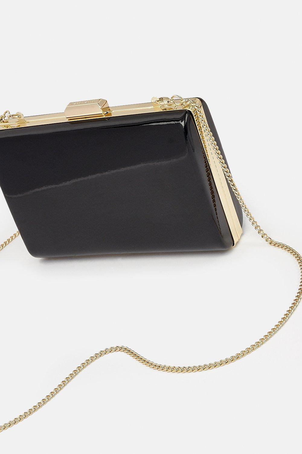 karen millen black clutch bag