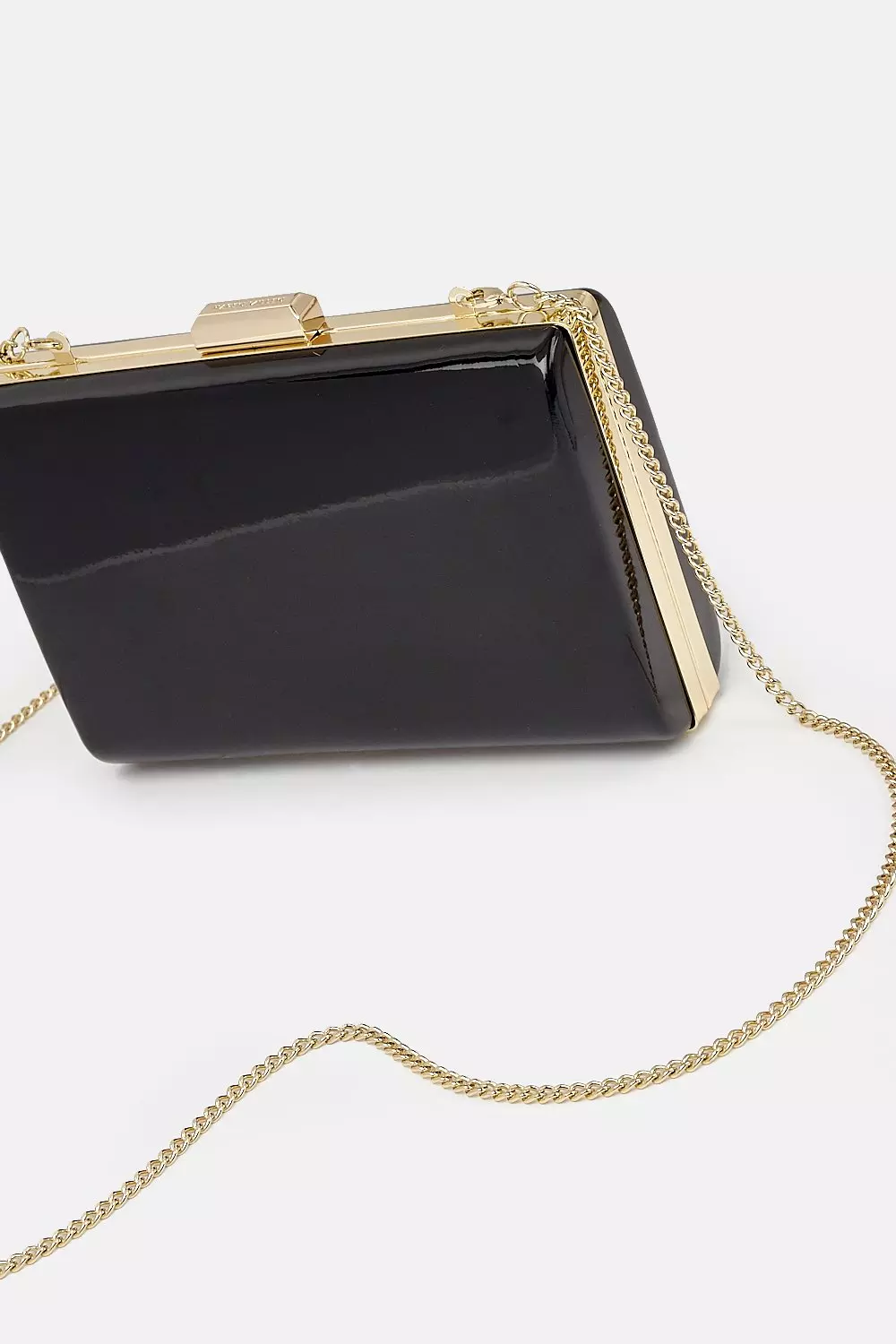 Karen millen gold store clutch bag