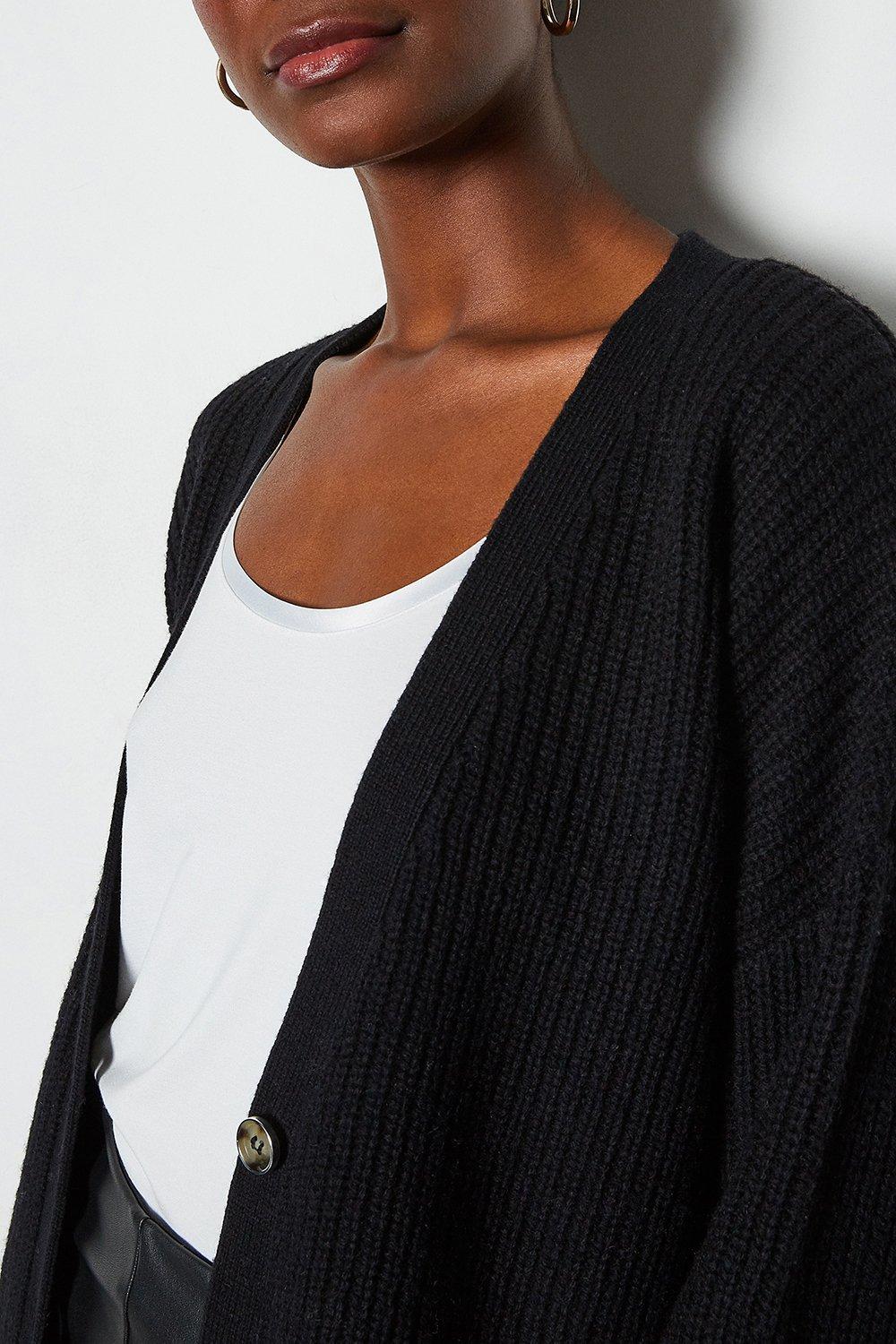 oversized chunky black cardigan