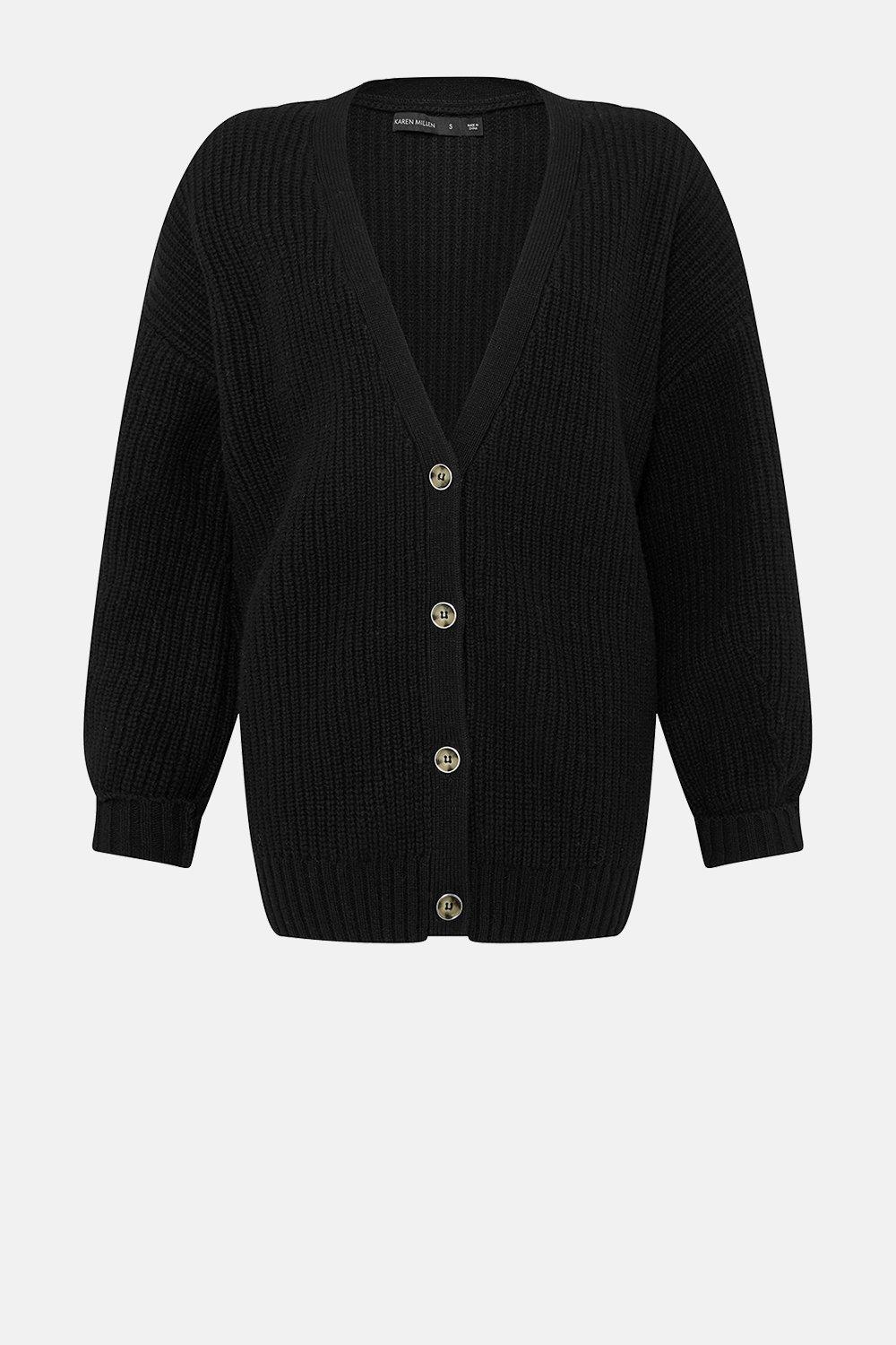 oversized cardigan black