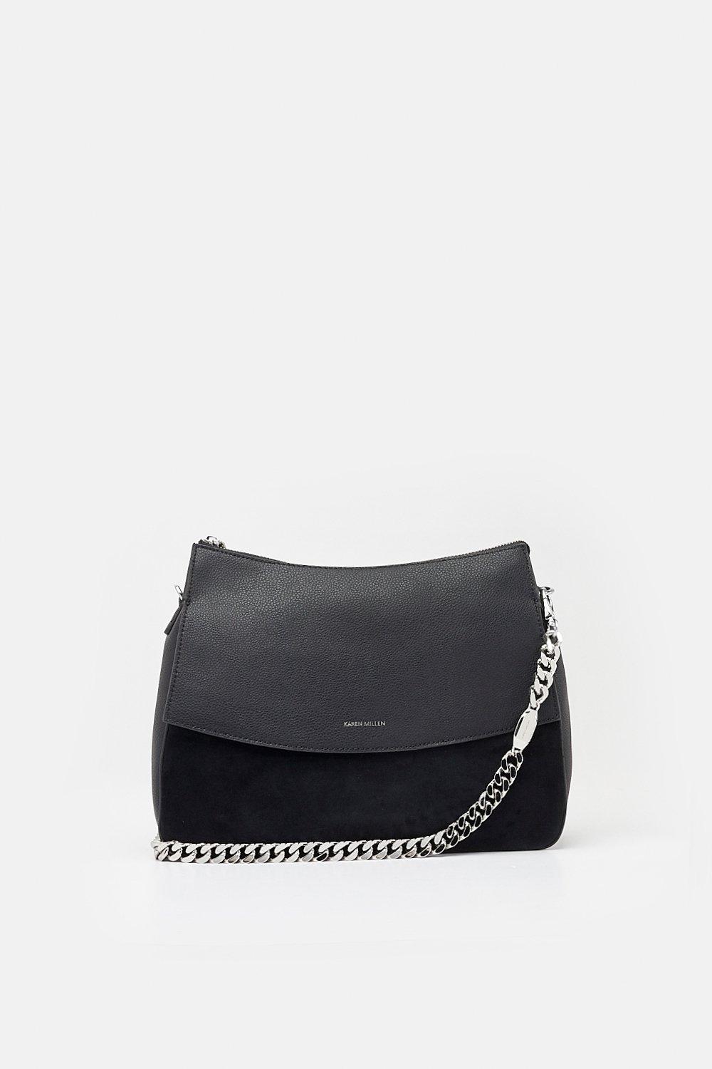 Karen millen black store regent chain bag