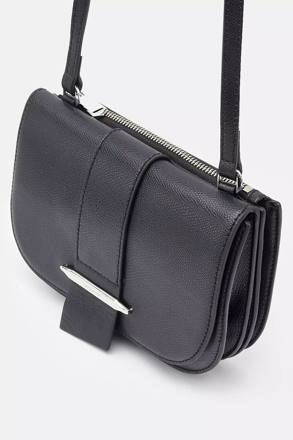 Metal detail discount front flap bag