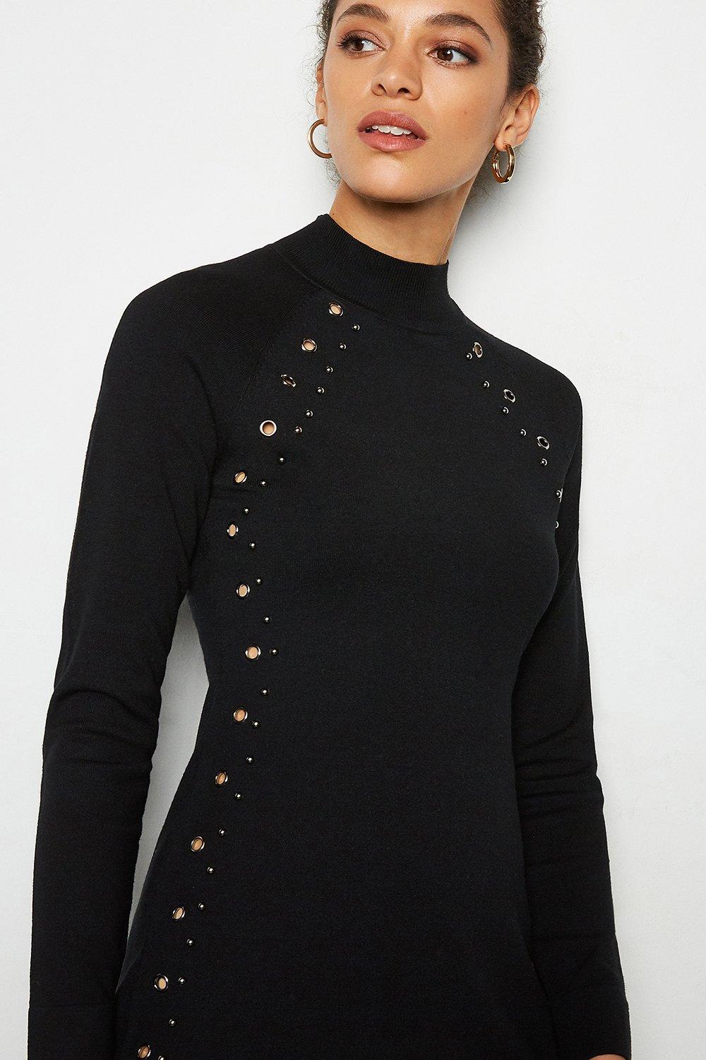 karen millen embellished knit dress