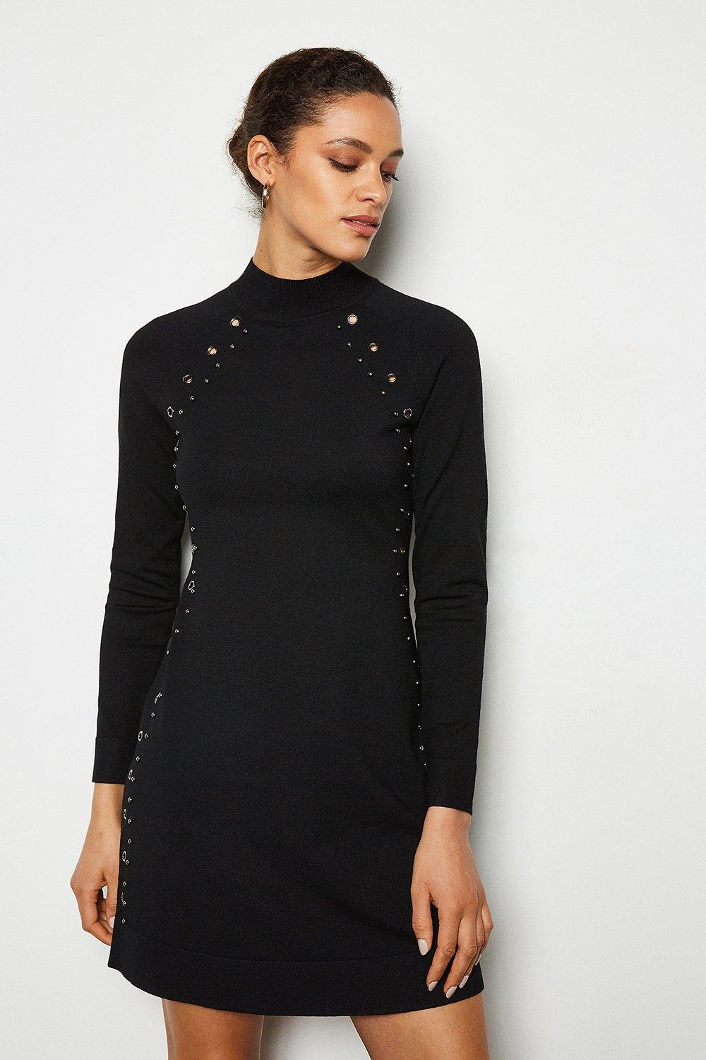 karen millen embellished knit dress