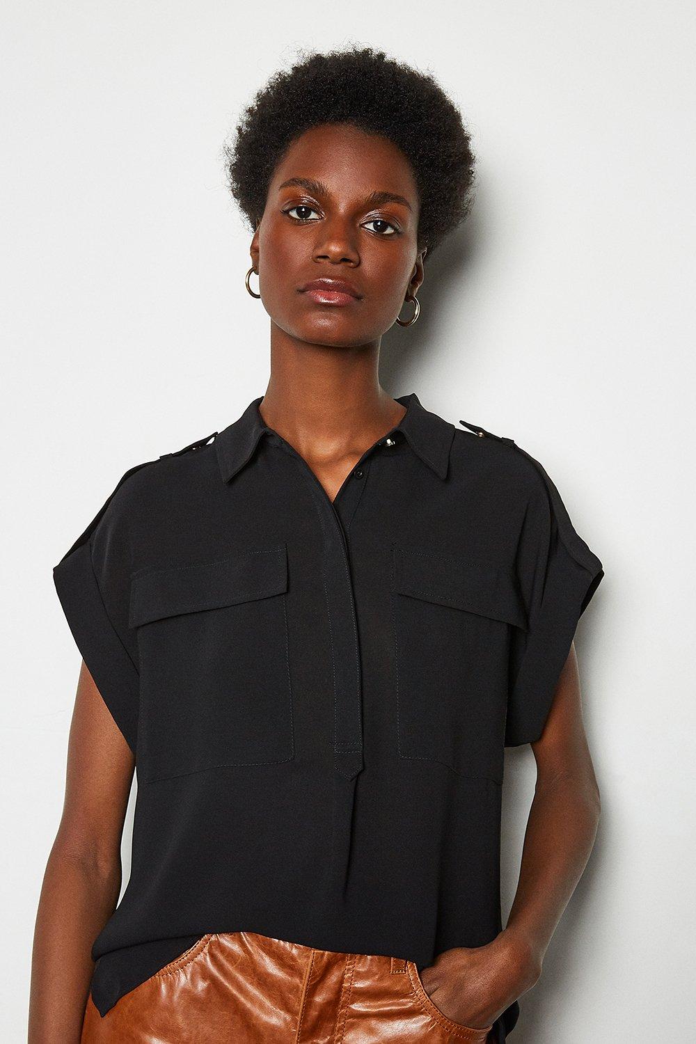 Karen Millen Black Shirt Online, 58% OFF | www.pegasusaerogroup.com