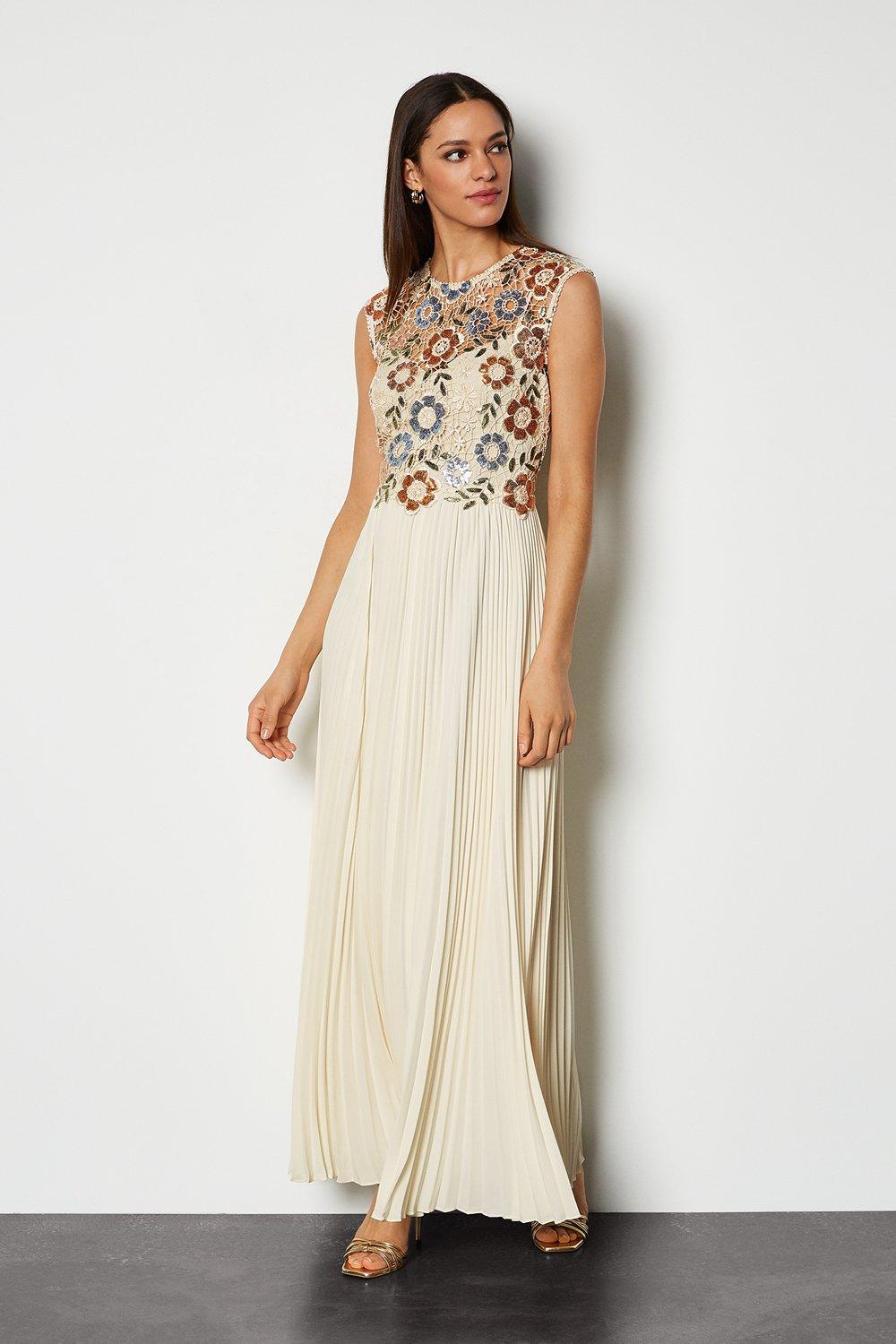 sequin maxi dress white