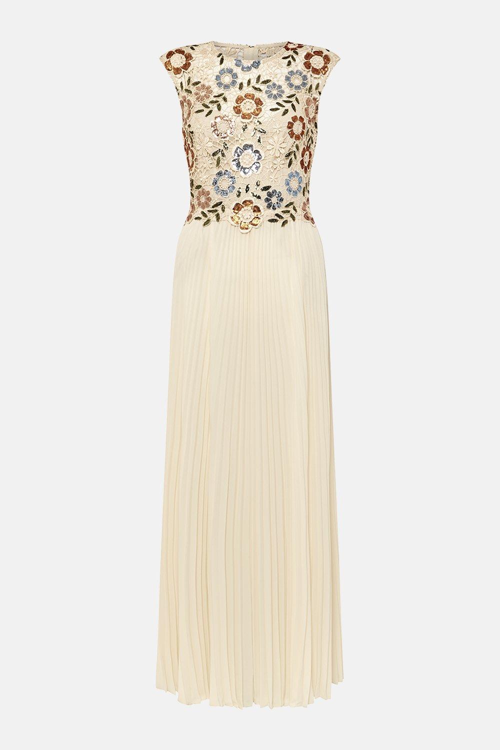 karen millen white and gold dress