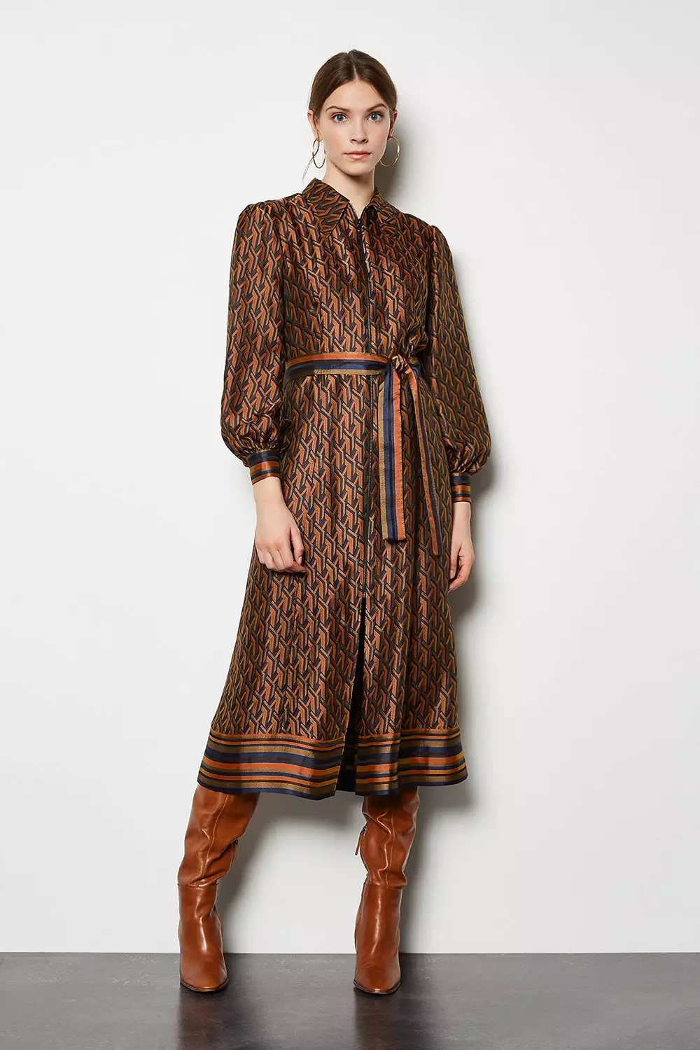 Jacquard Shirt Dress | Karen Millen