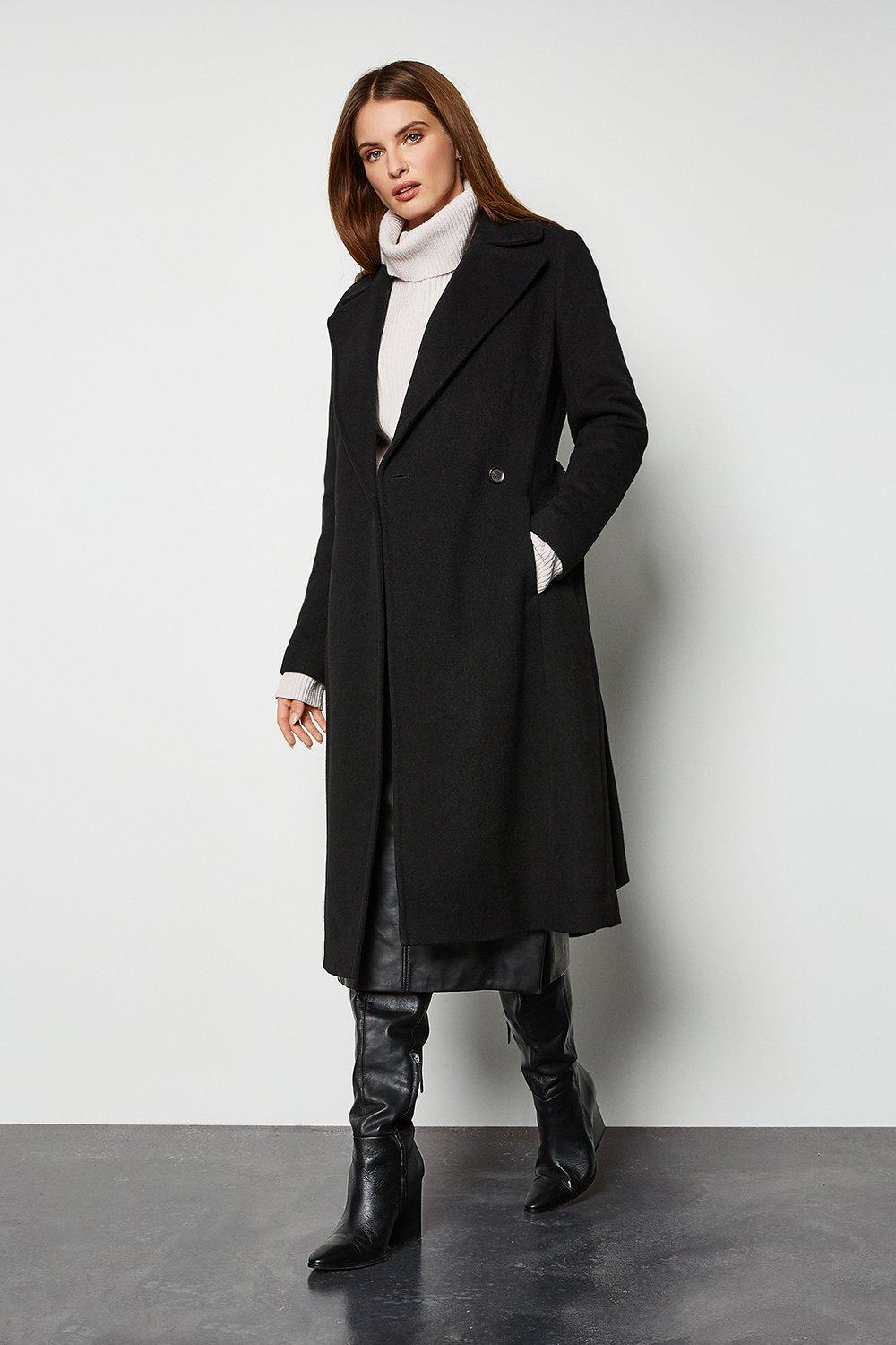 karen millen black coat sale