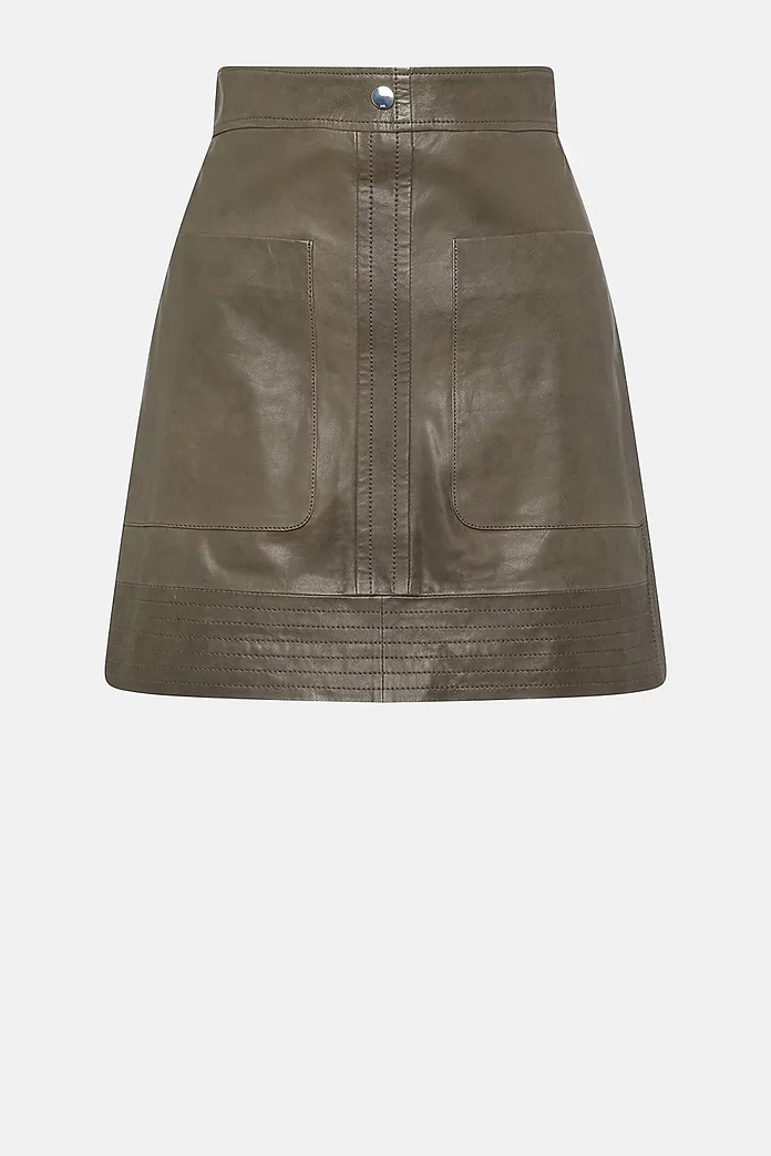 Leather Pocket Mini Skirt | Karen Millen
