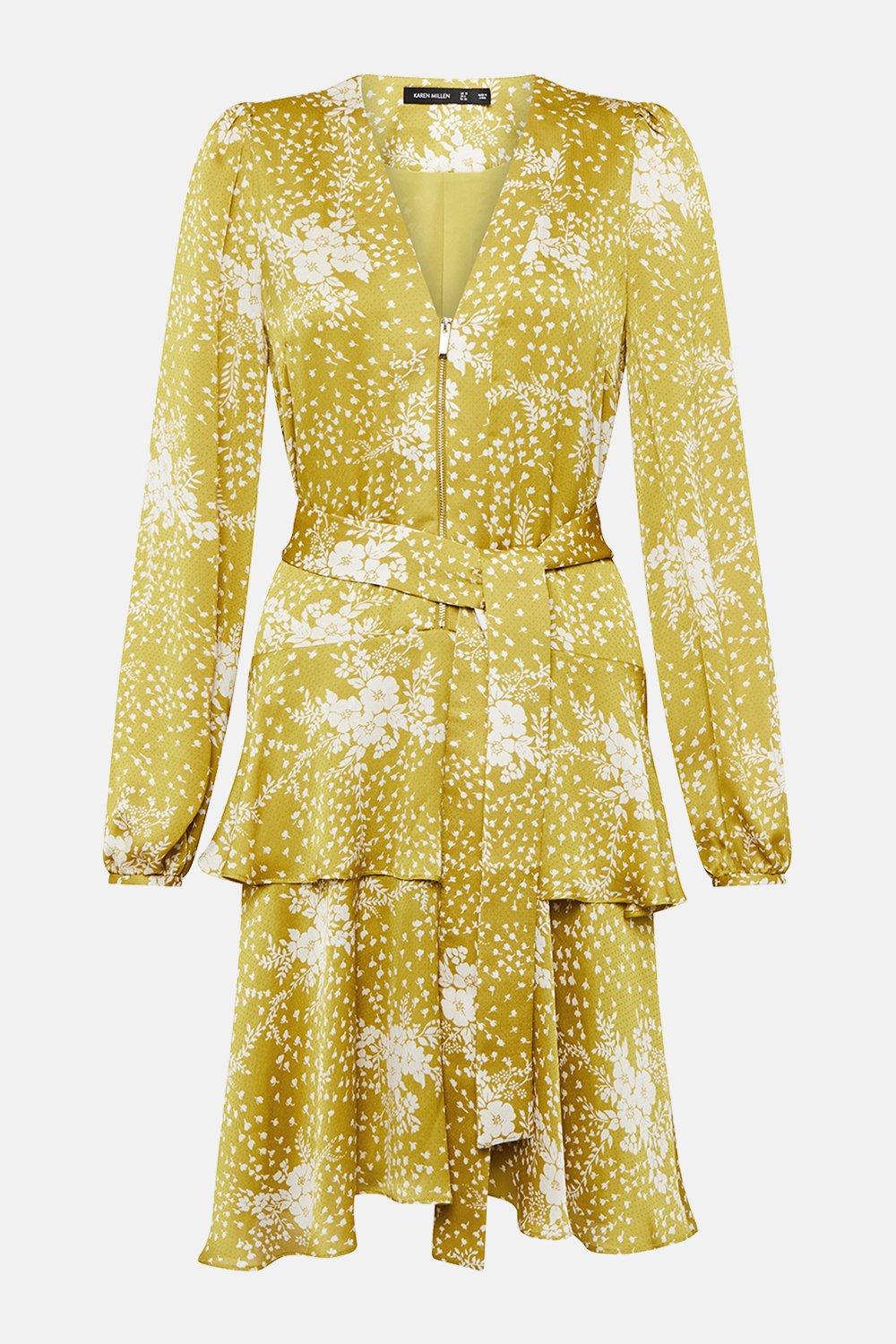 karen millen mustard dress