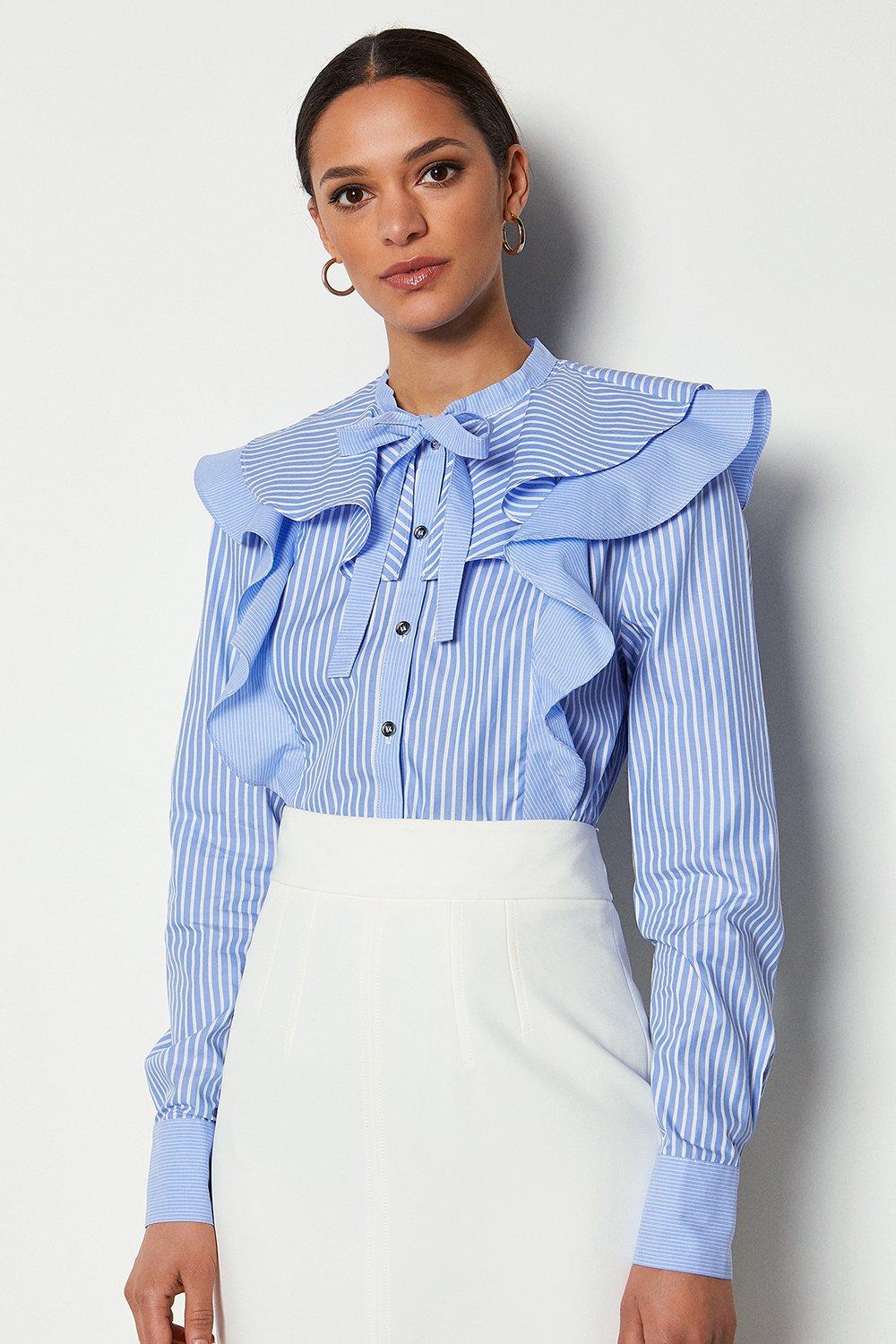 long sleeve ruffle shirt