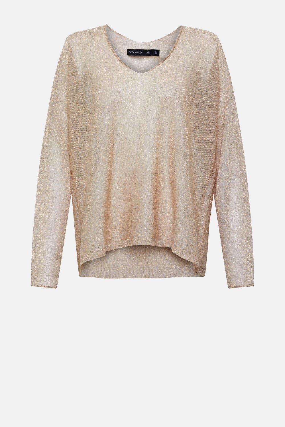 fine knit v neck jumper
