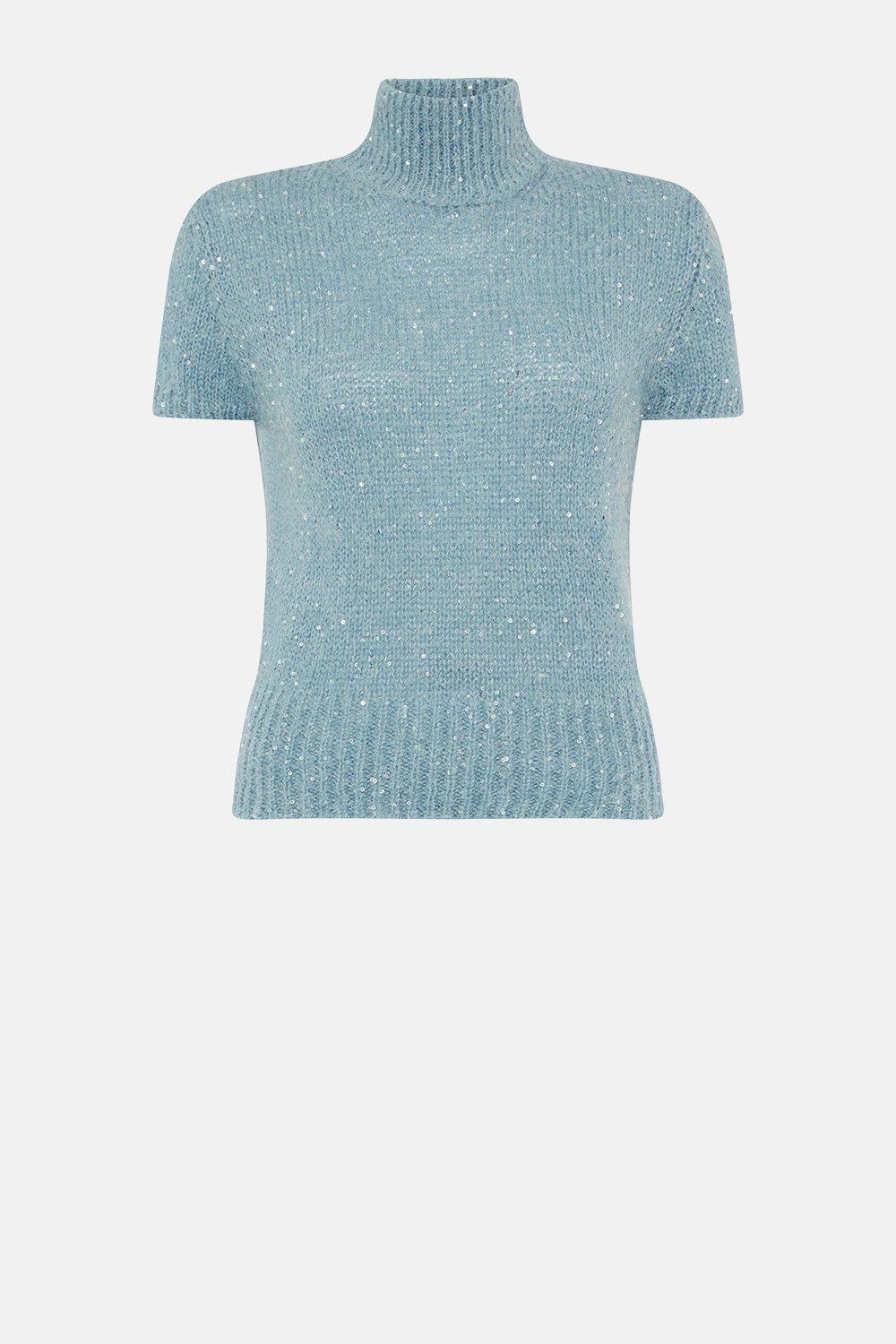 blue sequin jumper