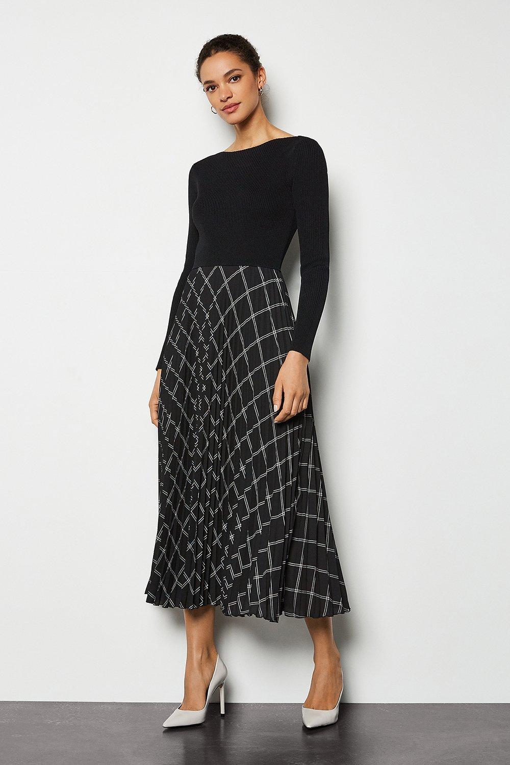 karen millen checked skirt dress