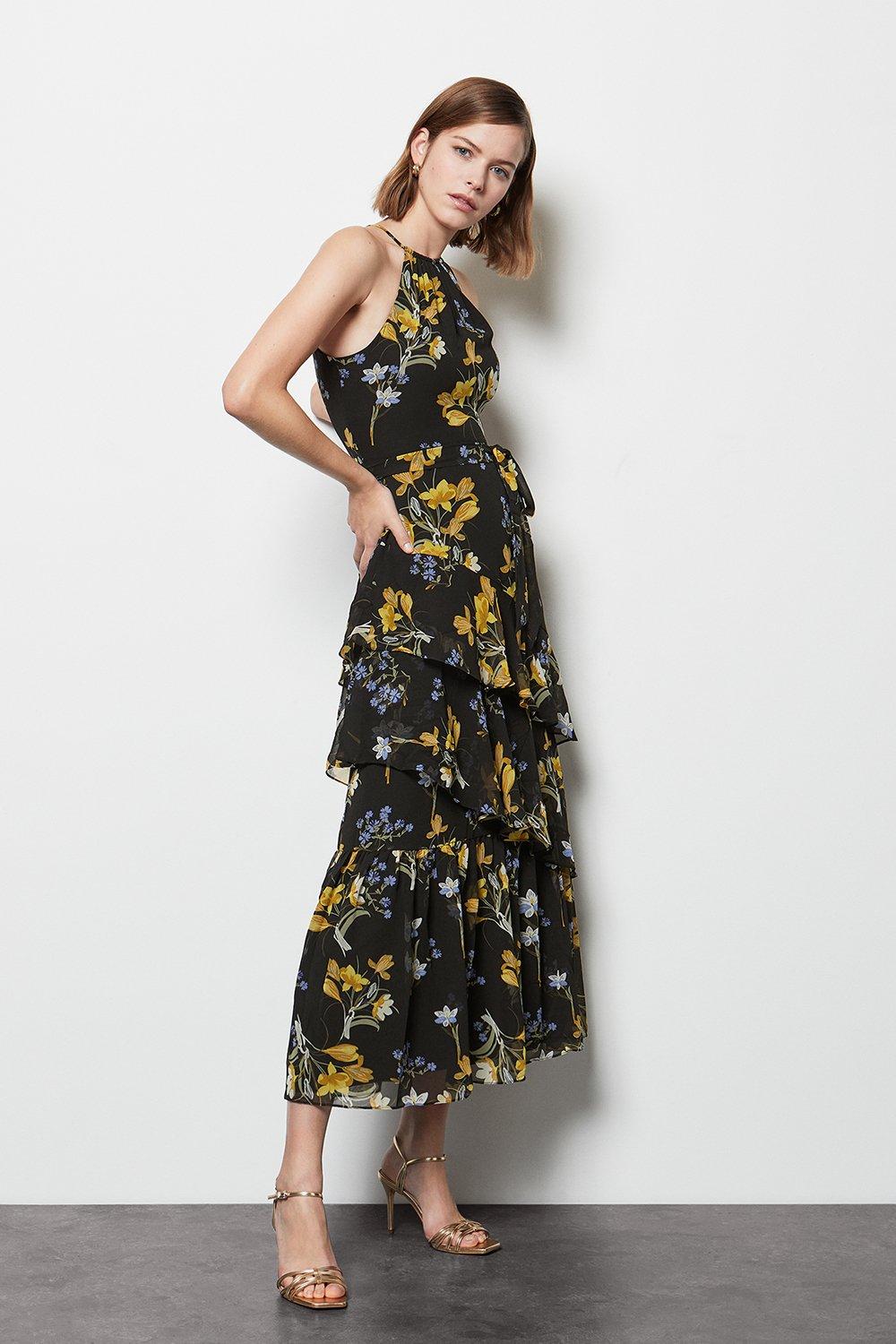 Floral Printed Maxi Dress | Karen Millen