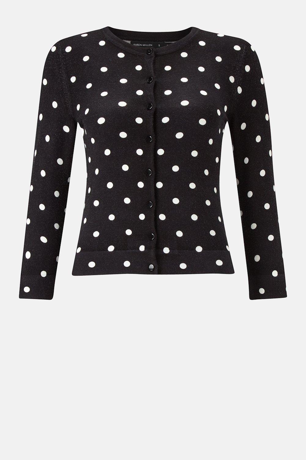 black and white polka dot sweater