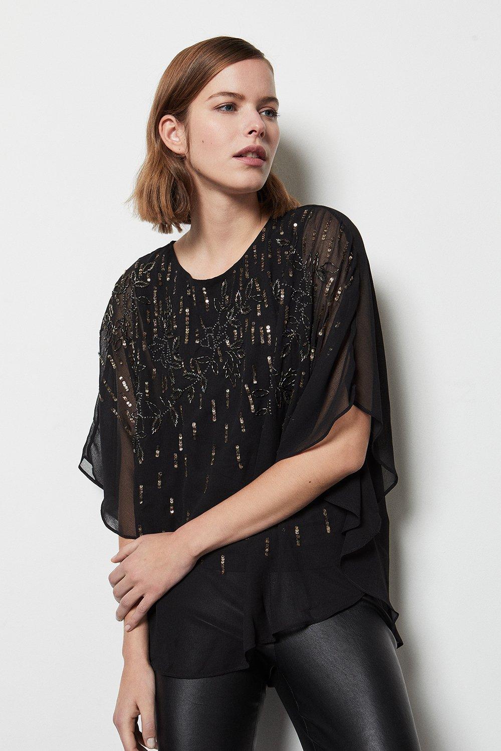 sequin detail top