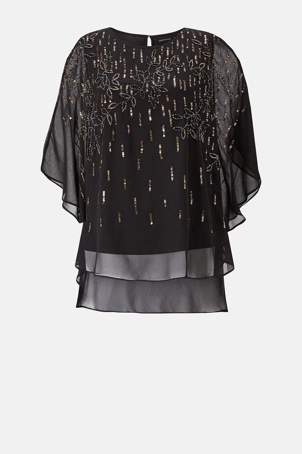 sequin detail top