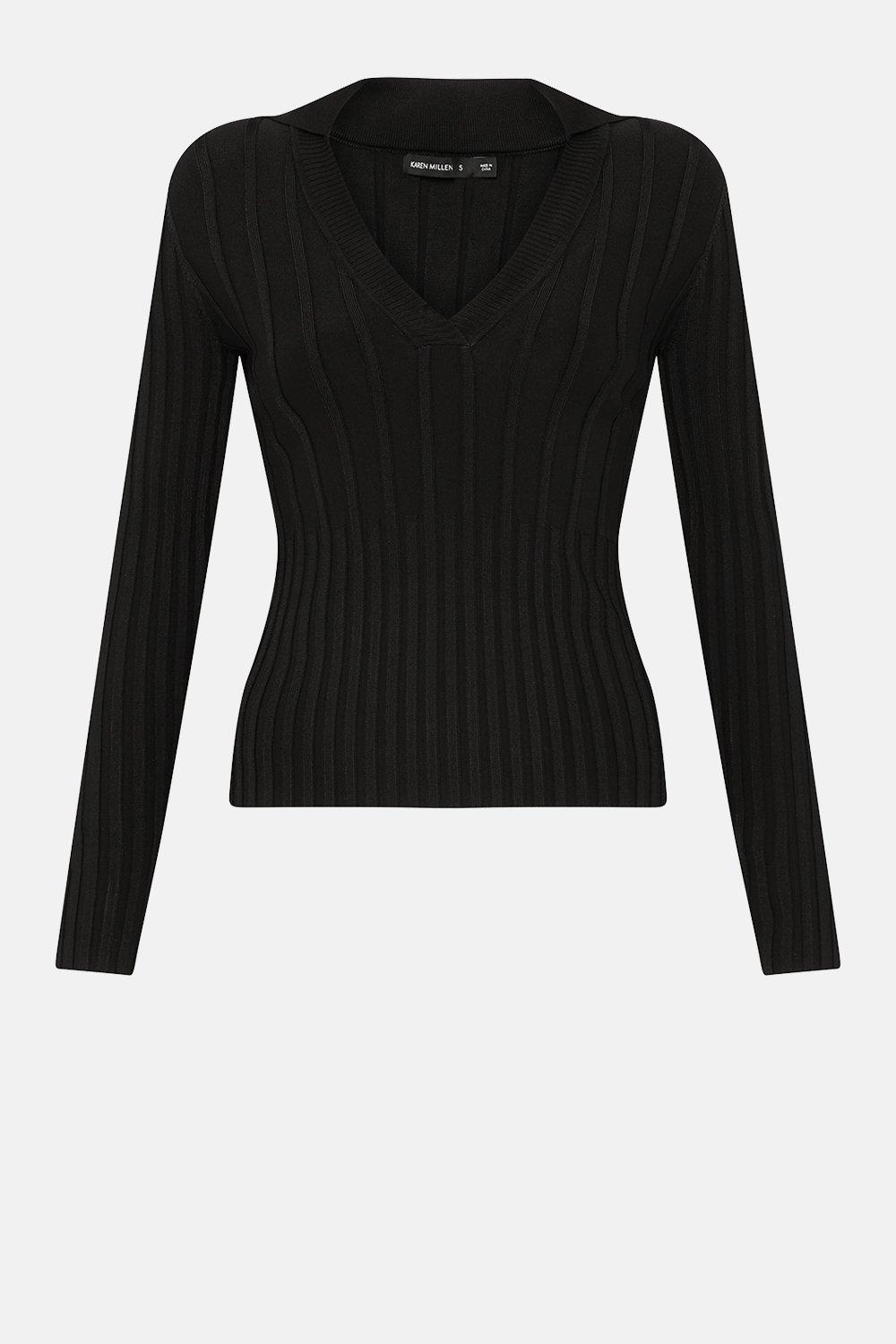v neck collar jumper