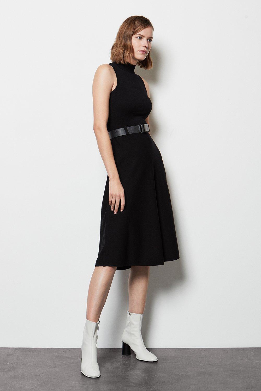 karen millen black belted dress