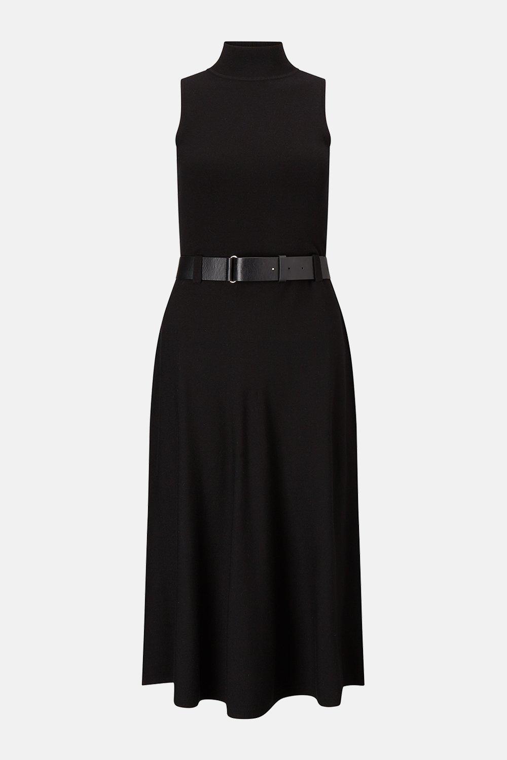 karen millen black midi dress
