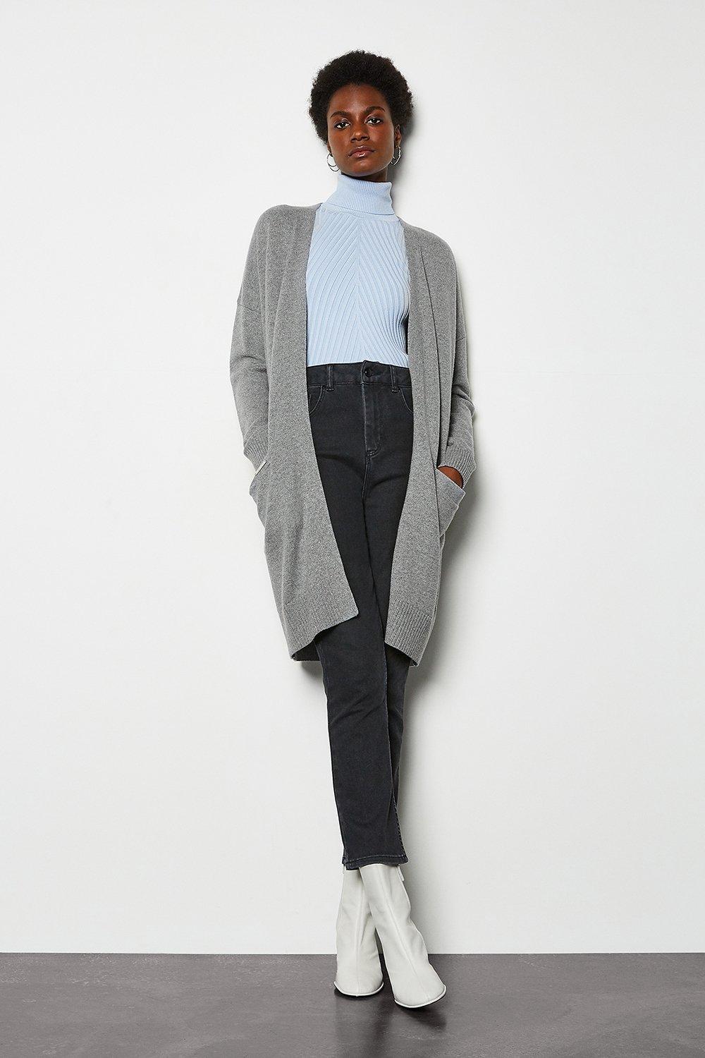 midi grey cardigan