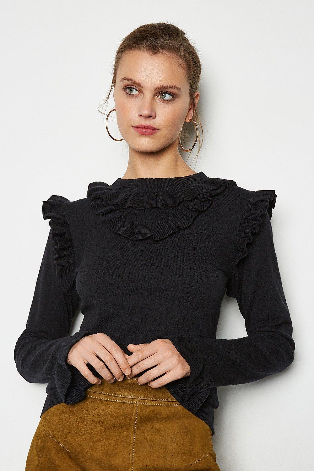 ruffle collar jumper