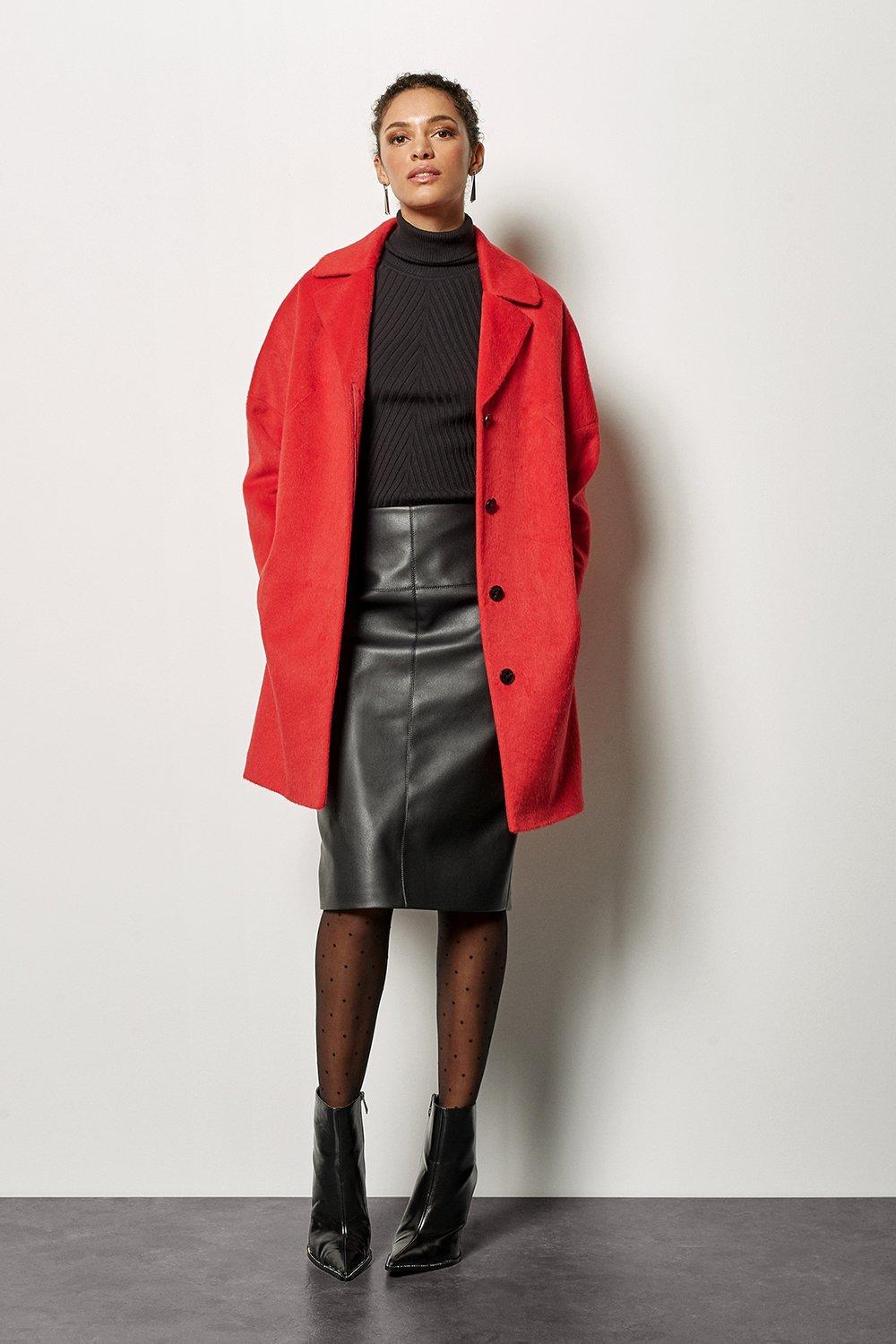 Karen millen red on sale coat