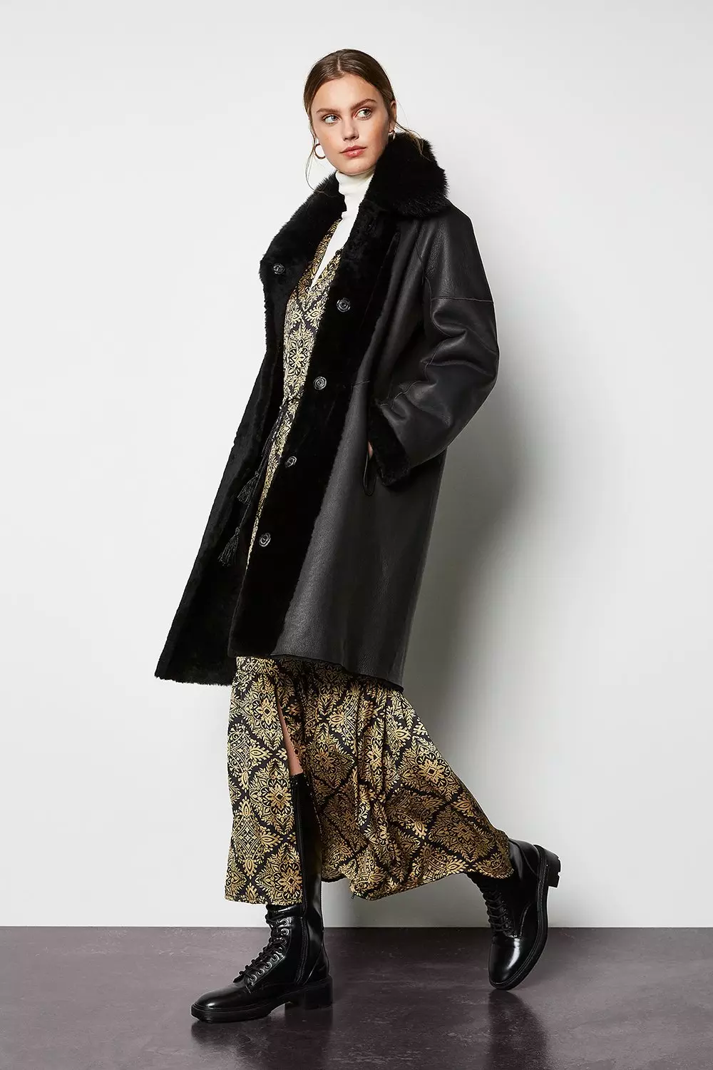 Karen millen shop sheepskin coat