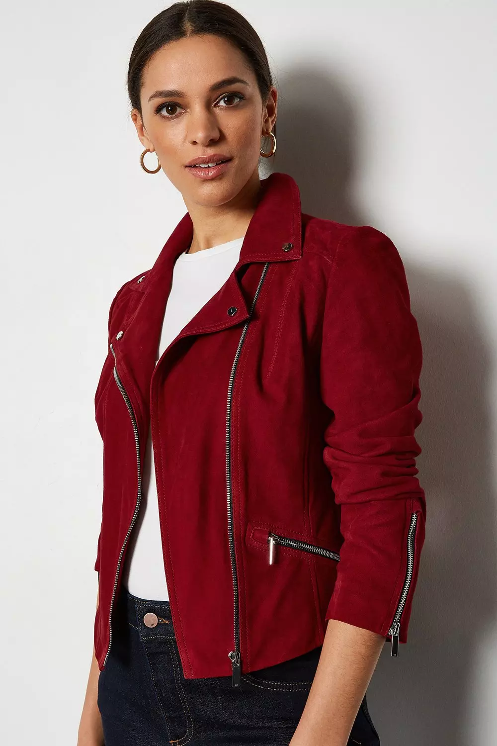 Karen millen signature leather on sale jacket