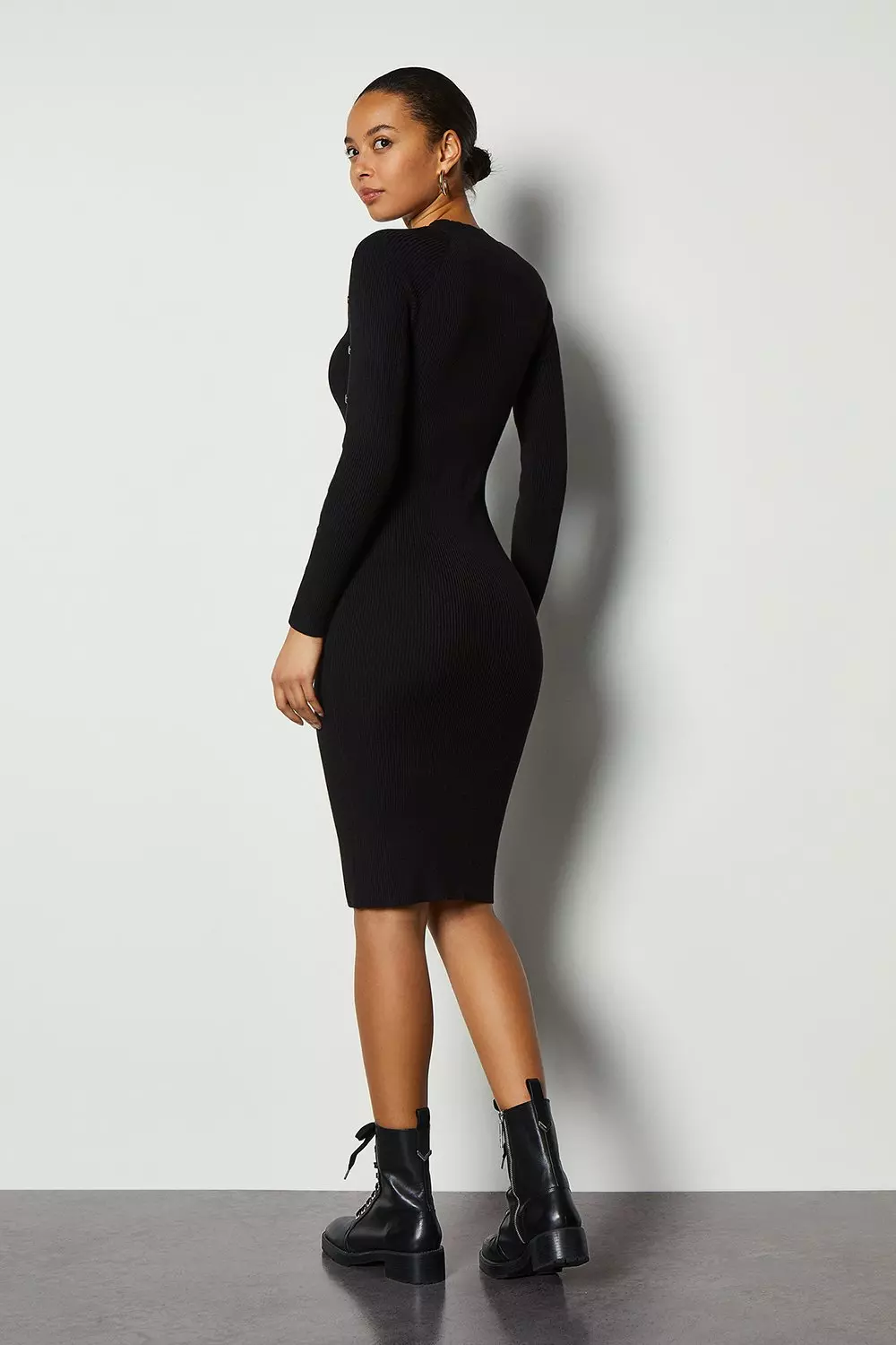 Karen millen ribbed hot sale knit dress