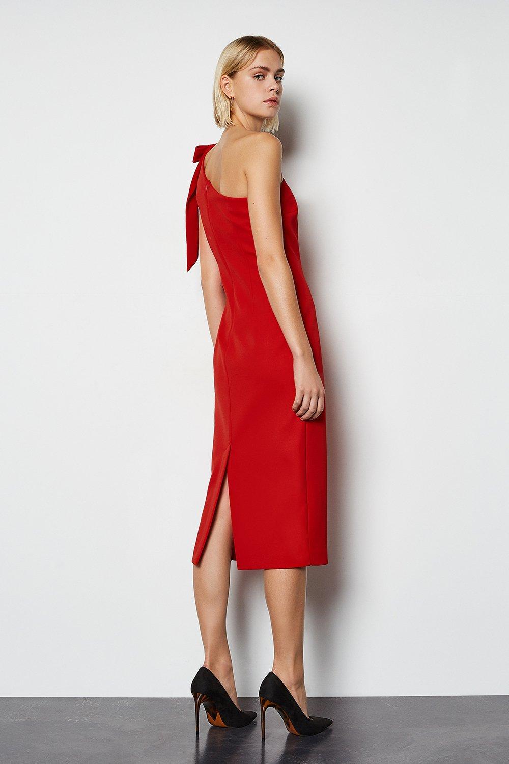 karen millen bow front midi dress