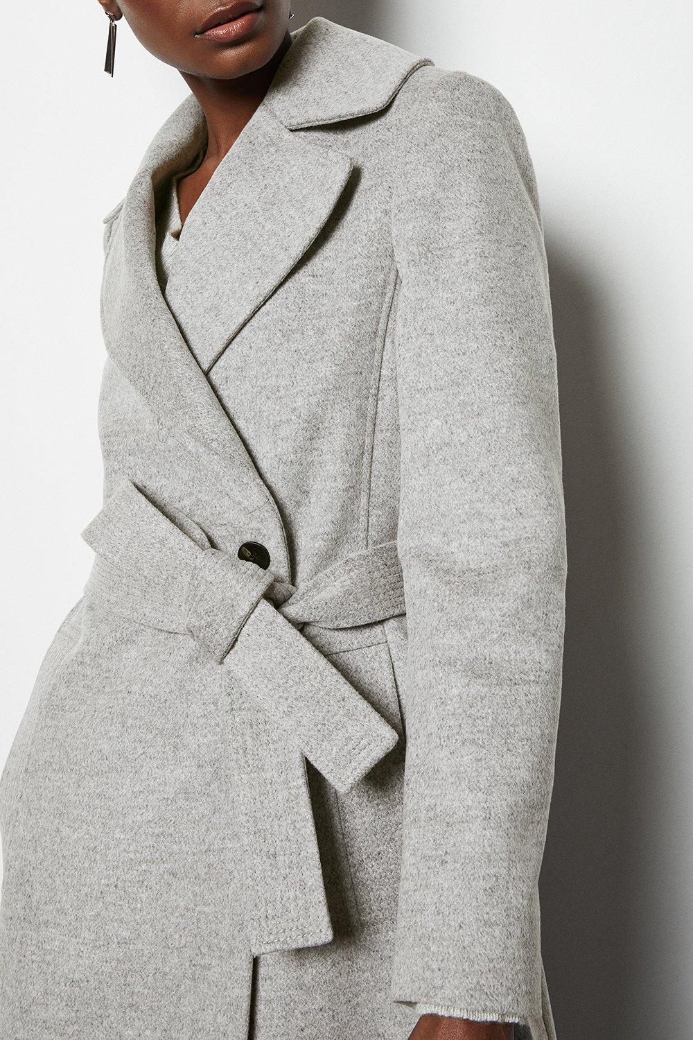 long grey wrap coat