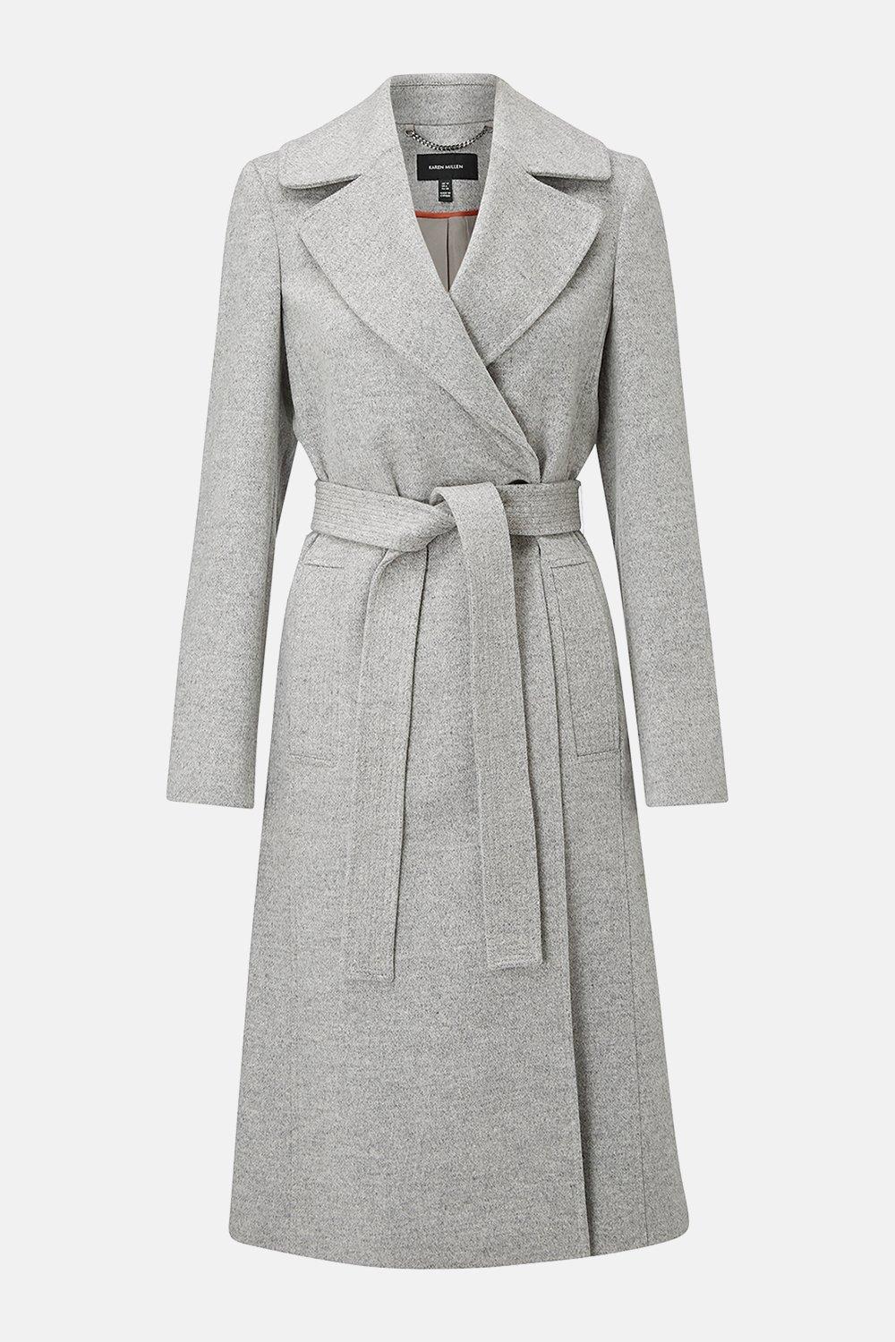 Long Wrap Coat | Karen Millen